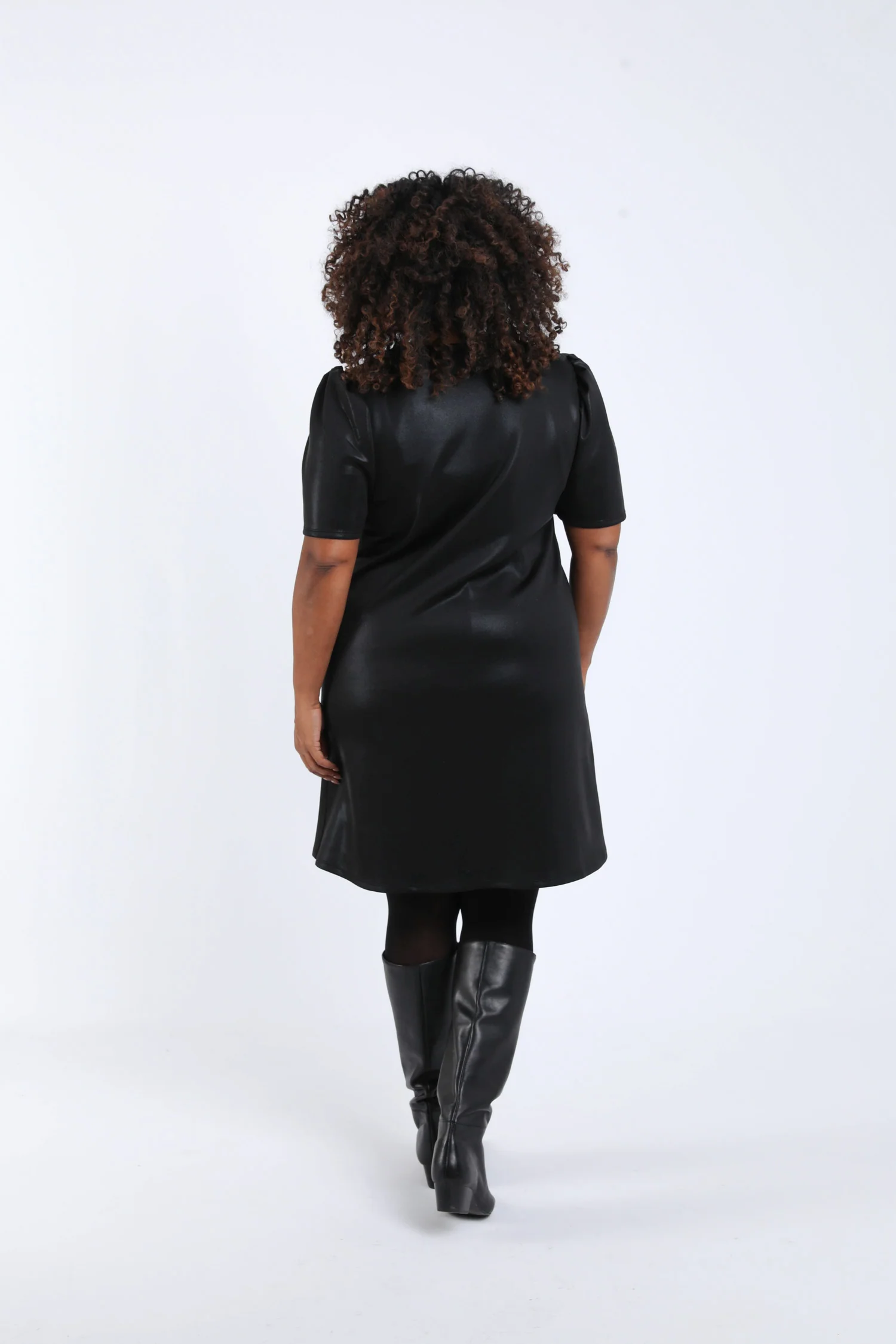 Robe unie effet satiné - Image 2