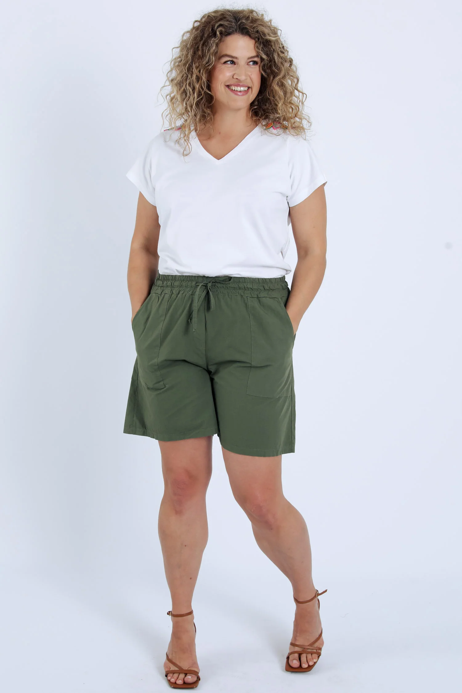 Short en coton uni - Image 7