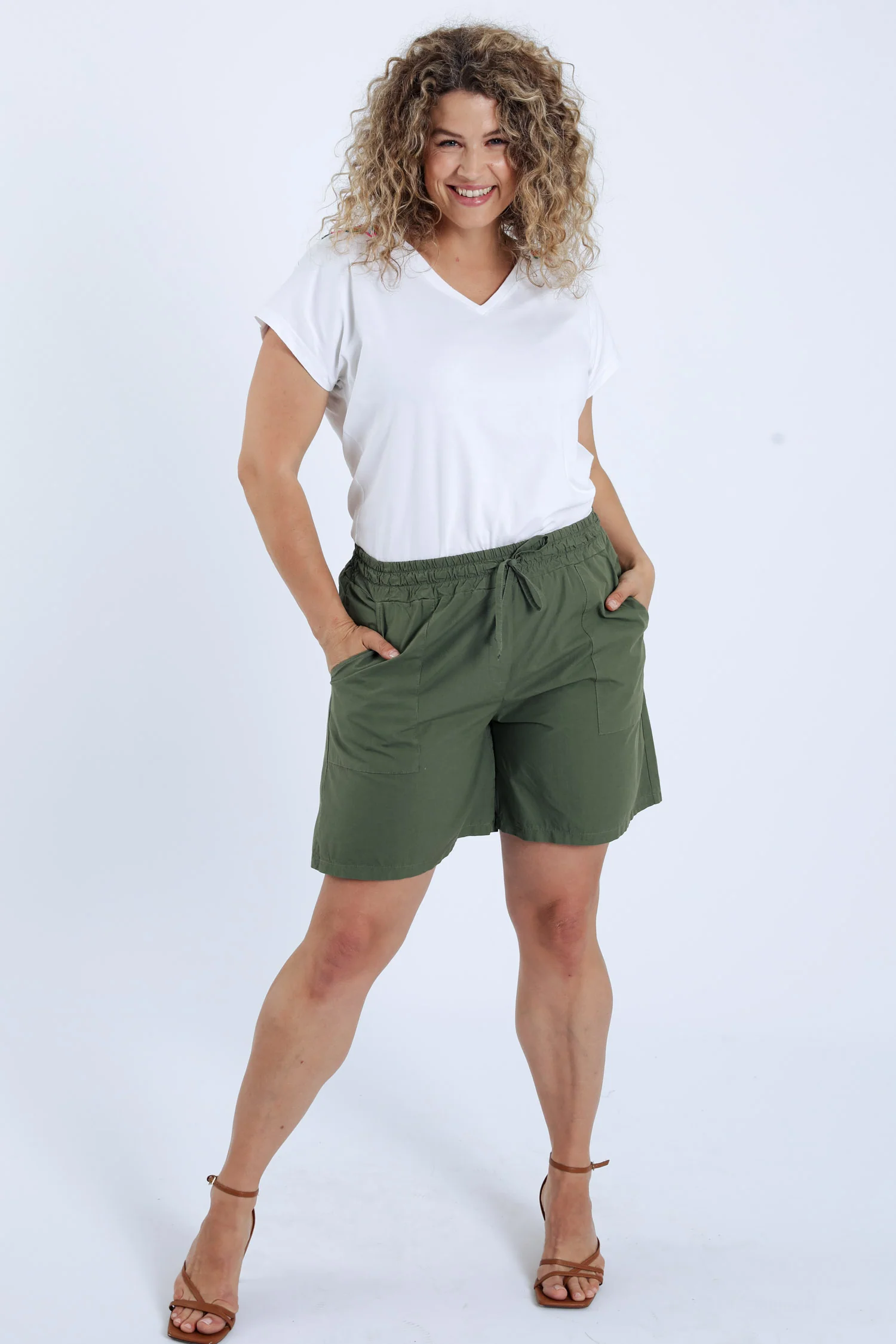 Short en coton uni - Image 9