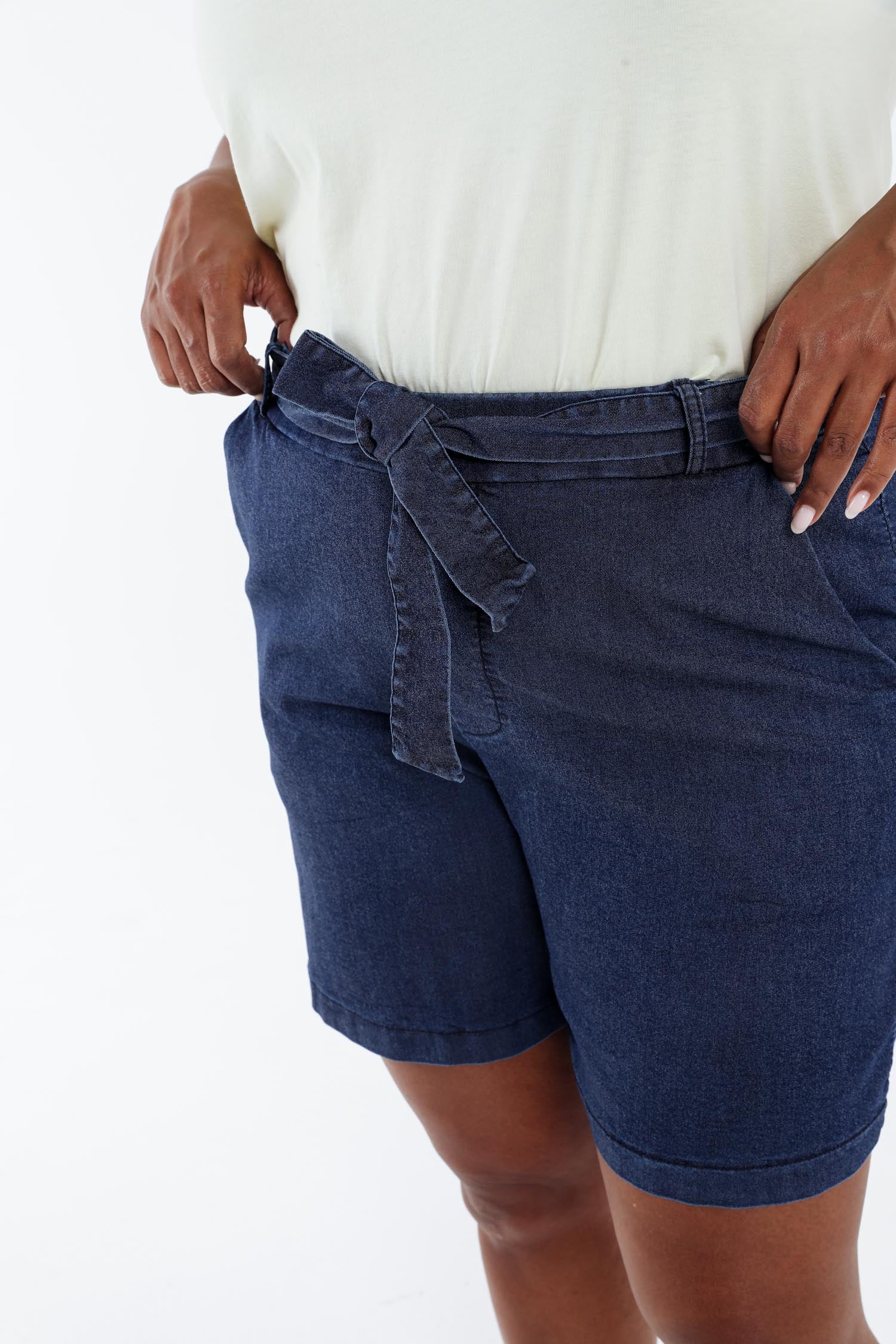 Short large en jeans uni - Image 5