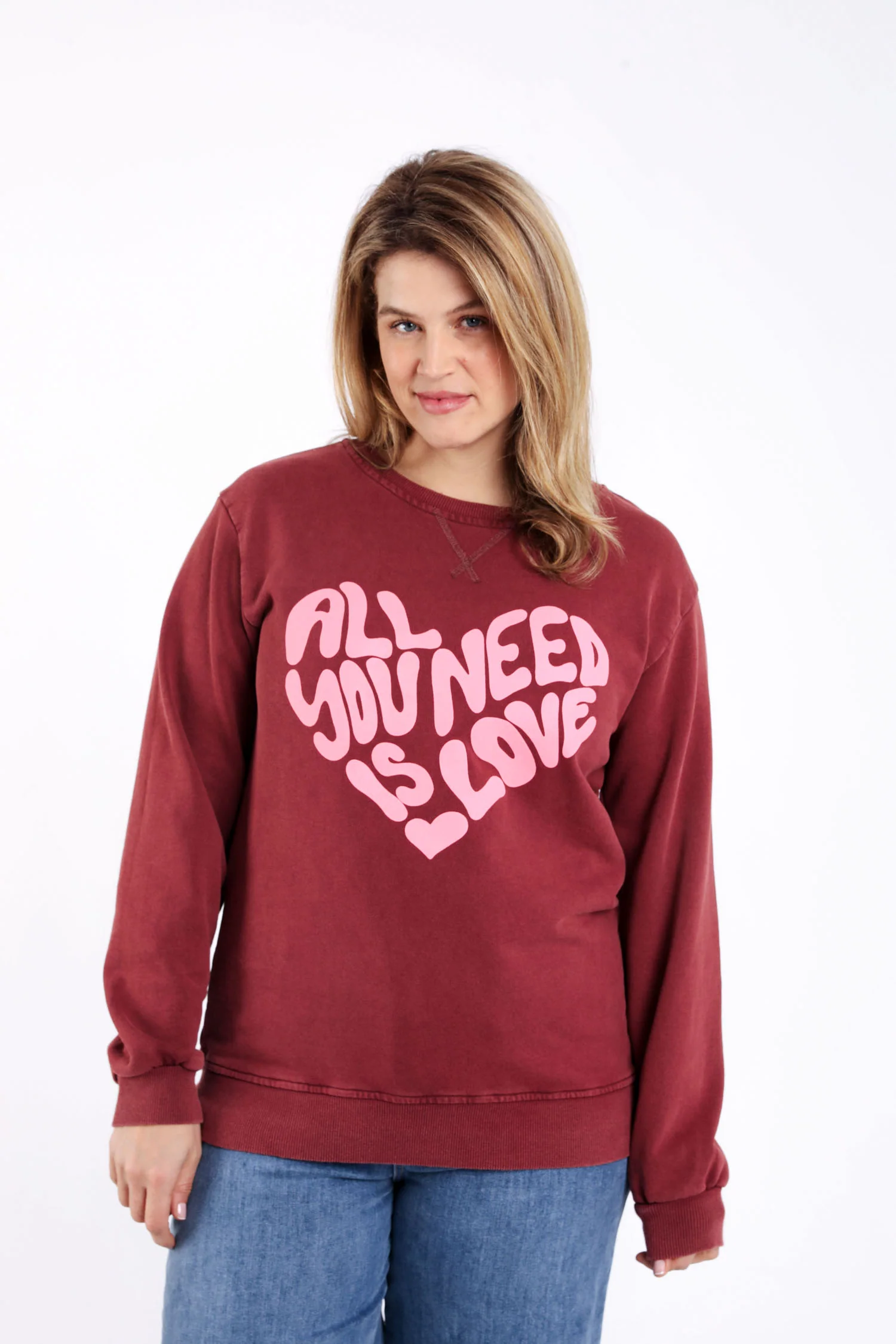 Sweat coeur avec message
