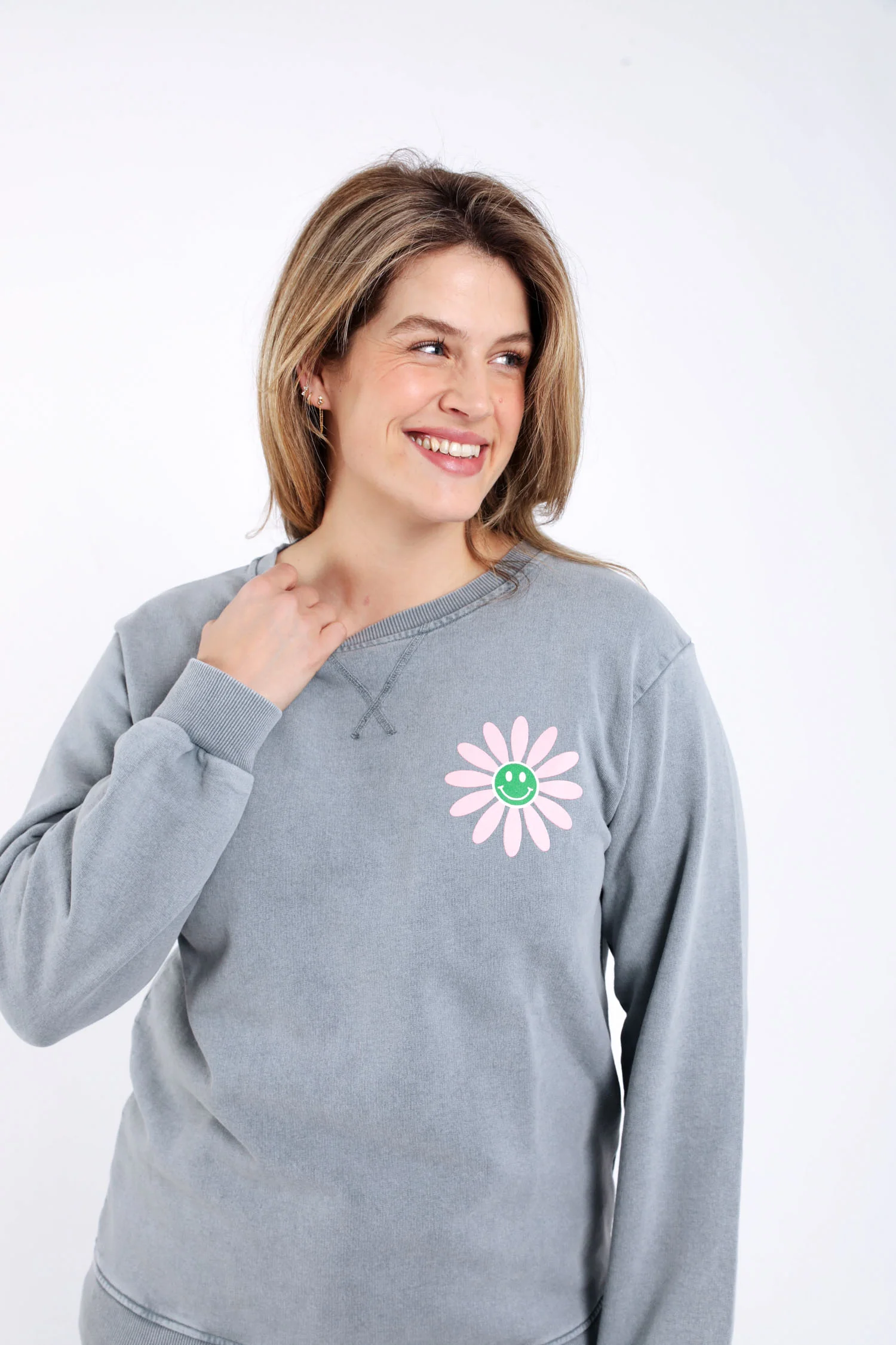 Sweat en coton imprimé fleuri - Image 3