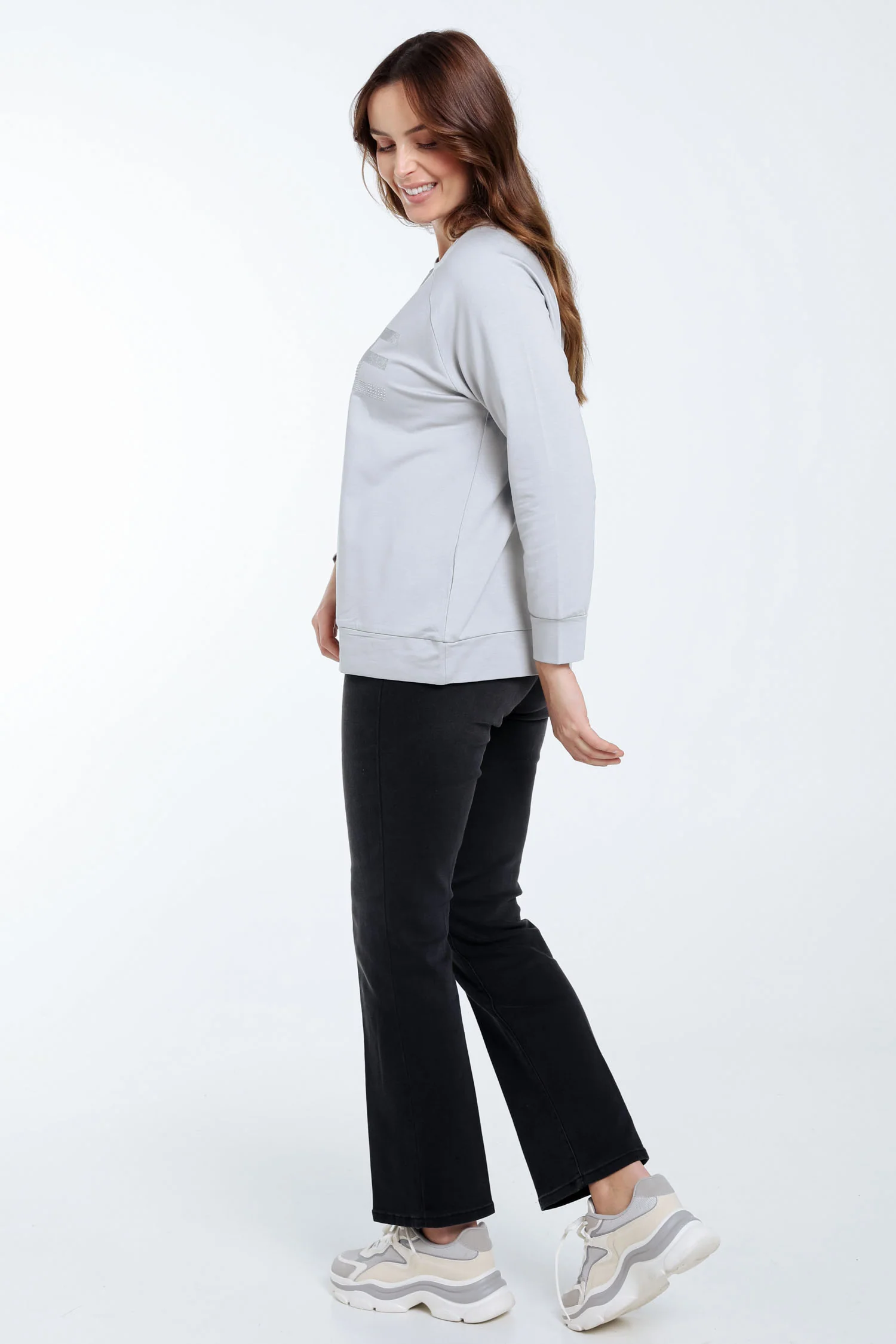 Sweat en molleton "Love" avec strass - Image 2