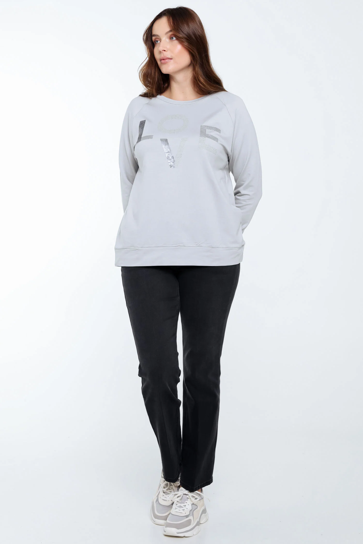 Sweat en molleton "Love" avec strass - Image 8