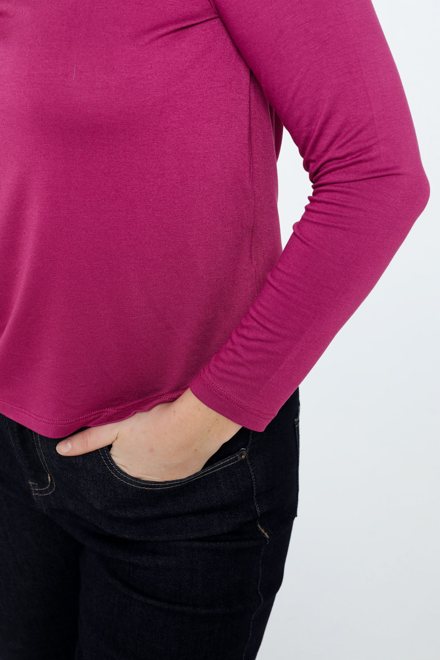 T-shirt basique uni en viscose - Image 5