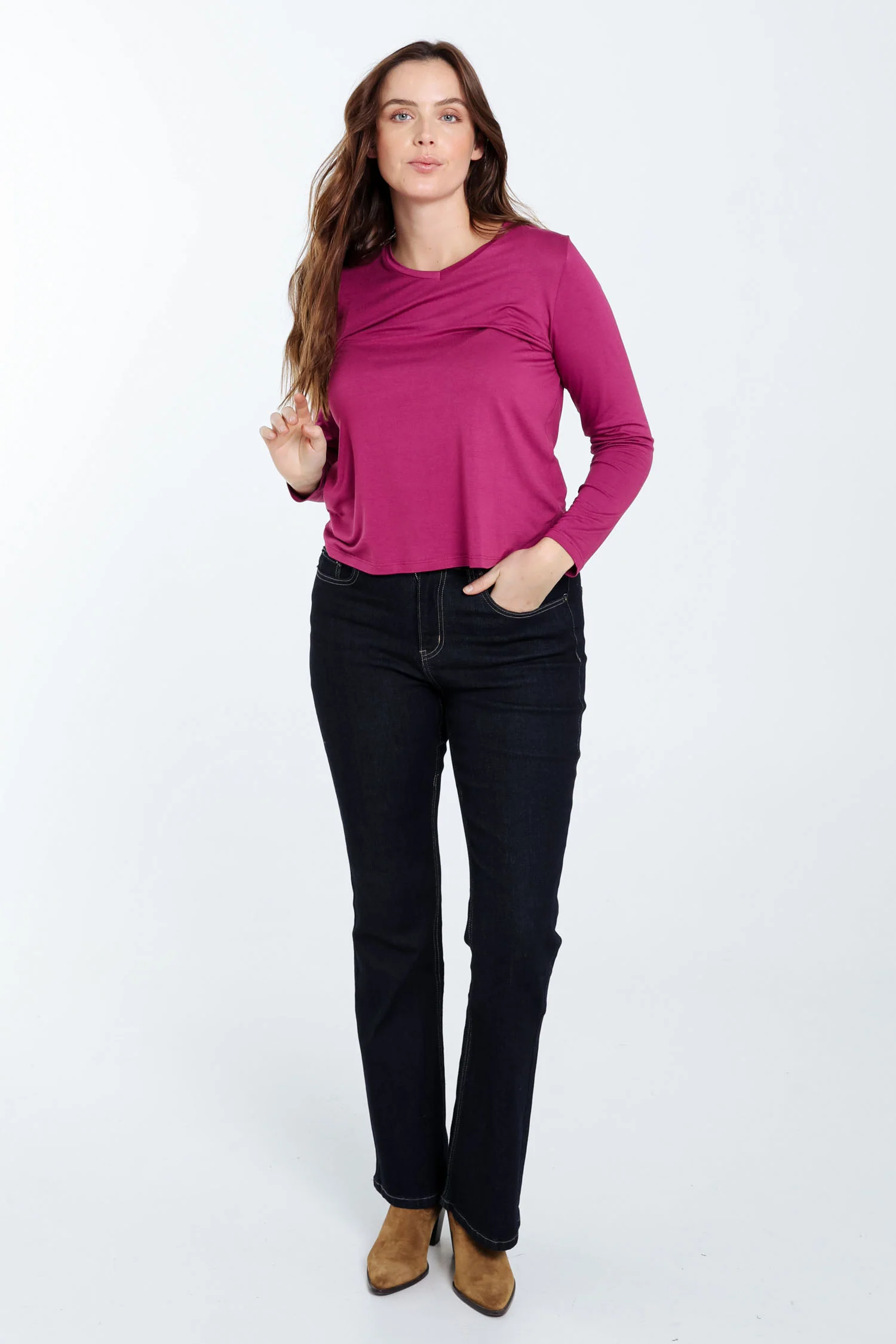 T-shirt basique uni en viscose - Image 9