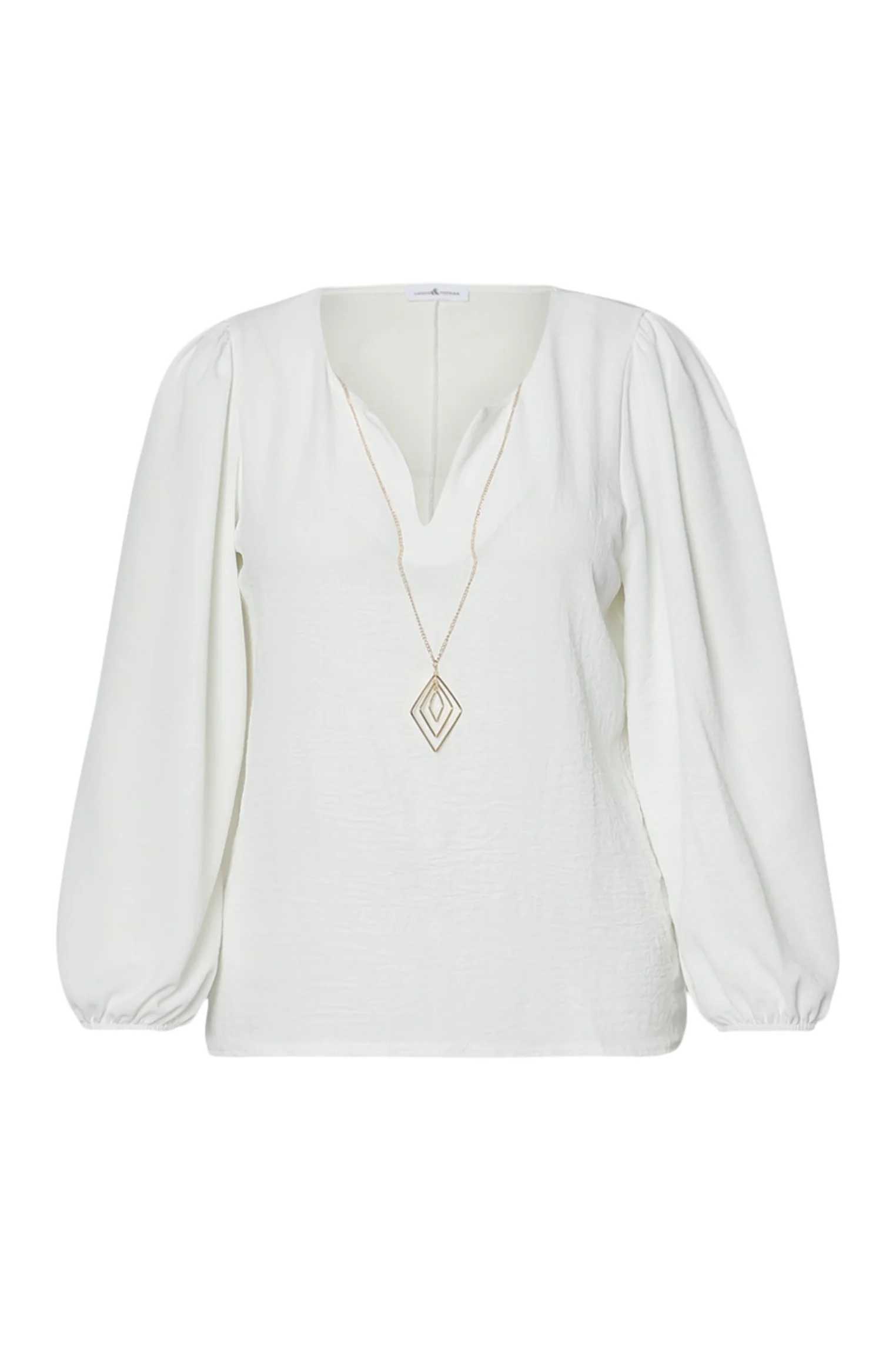T-shirt bi-matière uni avec collier - Image 7