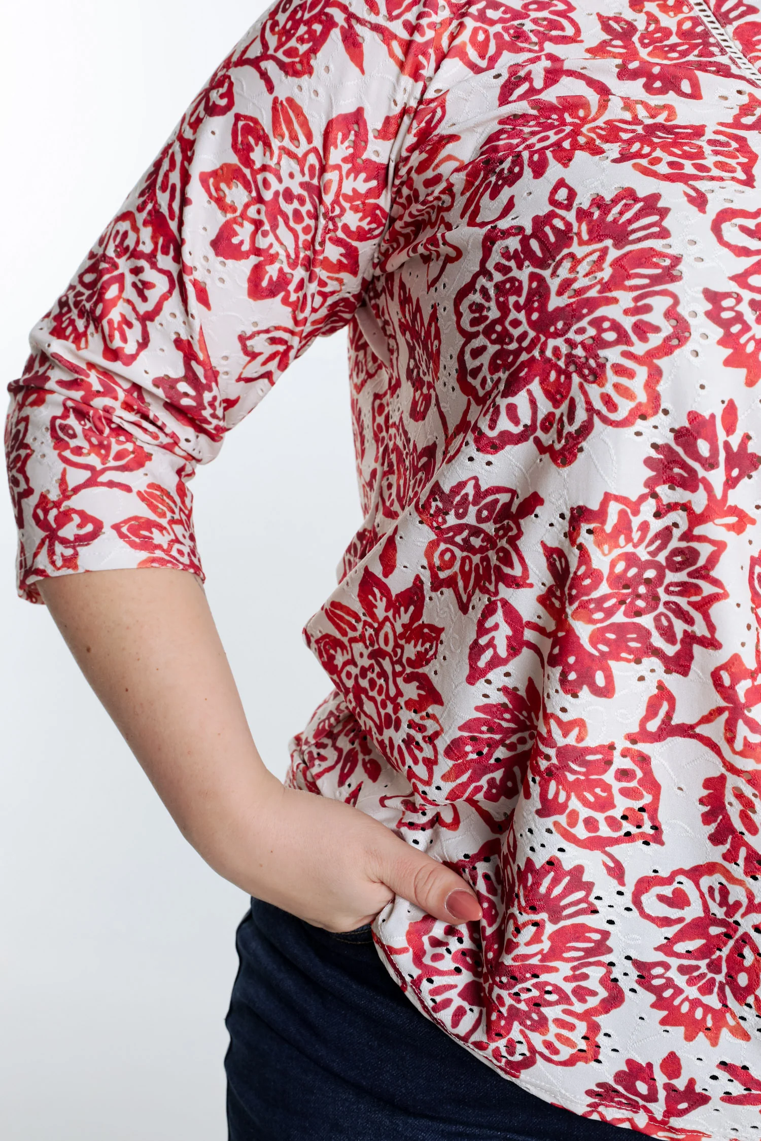 T-shirt brodé imprimé fleurs - Image 6
