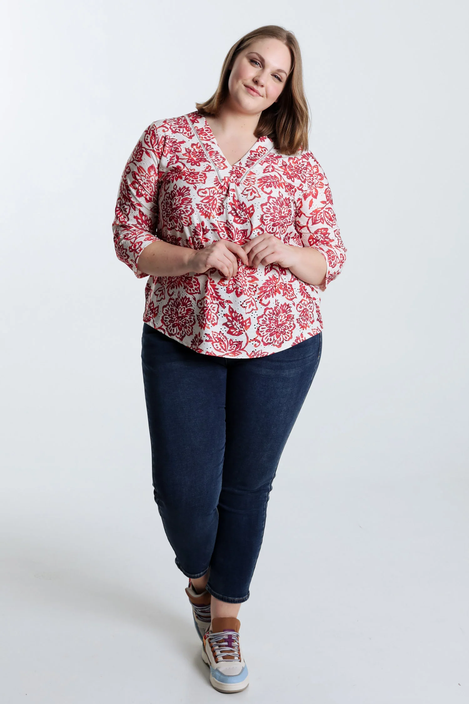 T-shirt brodé imprimé fleurs - Image 9