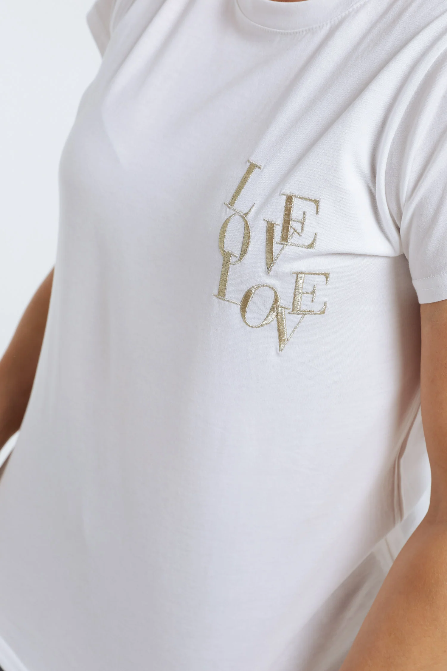 T-shirt en coton brodé Love - Image 6