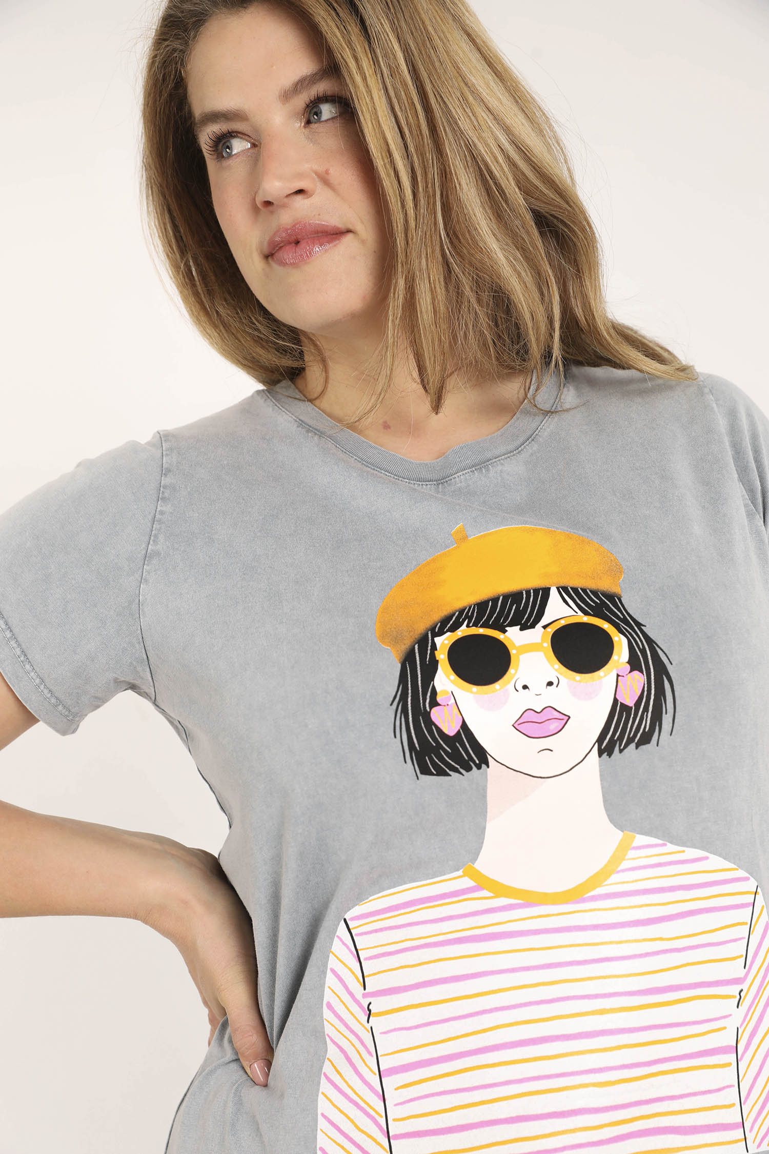 T-shirt en coton imprimé femme - Image 3