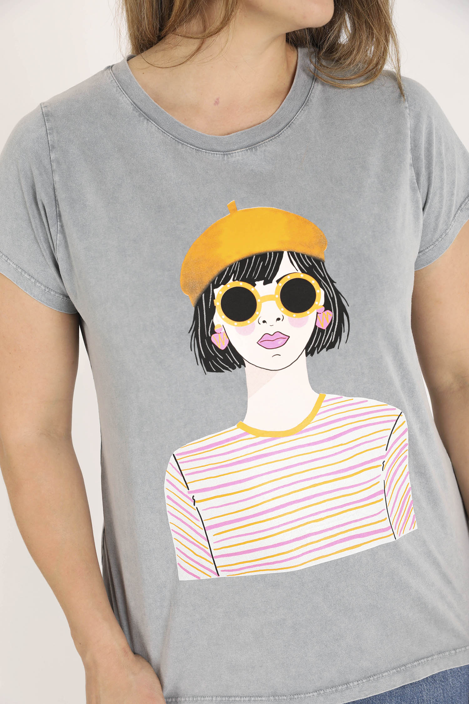 T-shirt en coton imprimé femme - Image 4