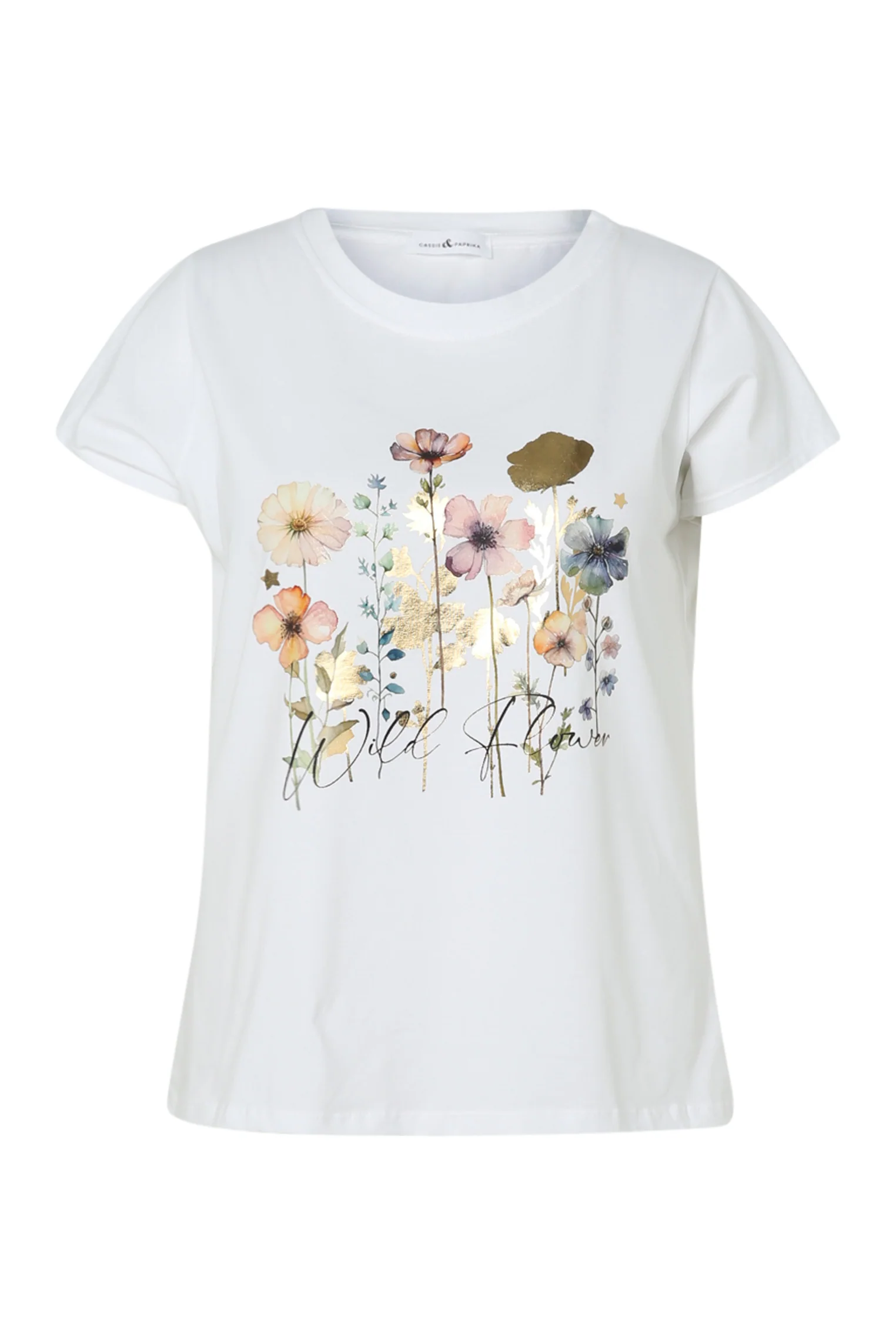 T-shirt en coton imprimé floral avec foil - Image 10
