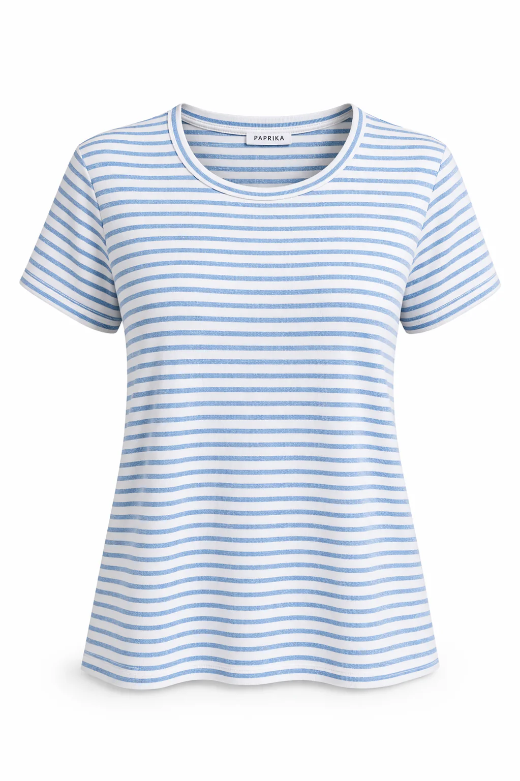 T-shirt en coton rayé avec lurex