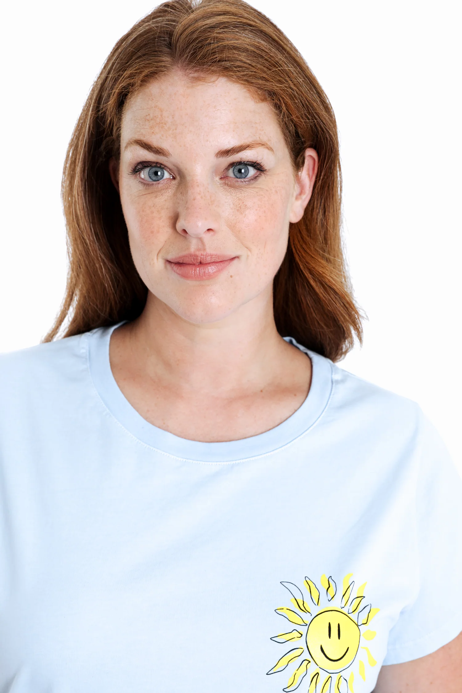 T-shirt en coton uni avec imprimé soleil - Image 3