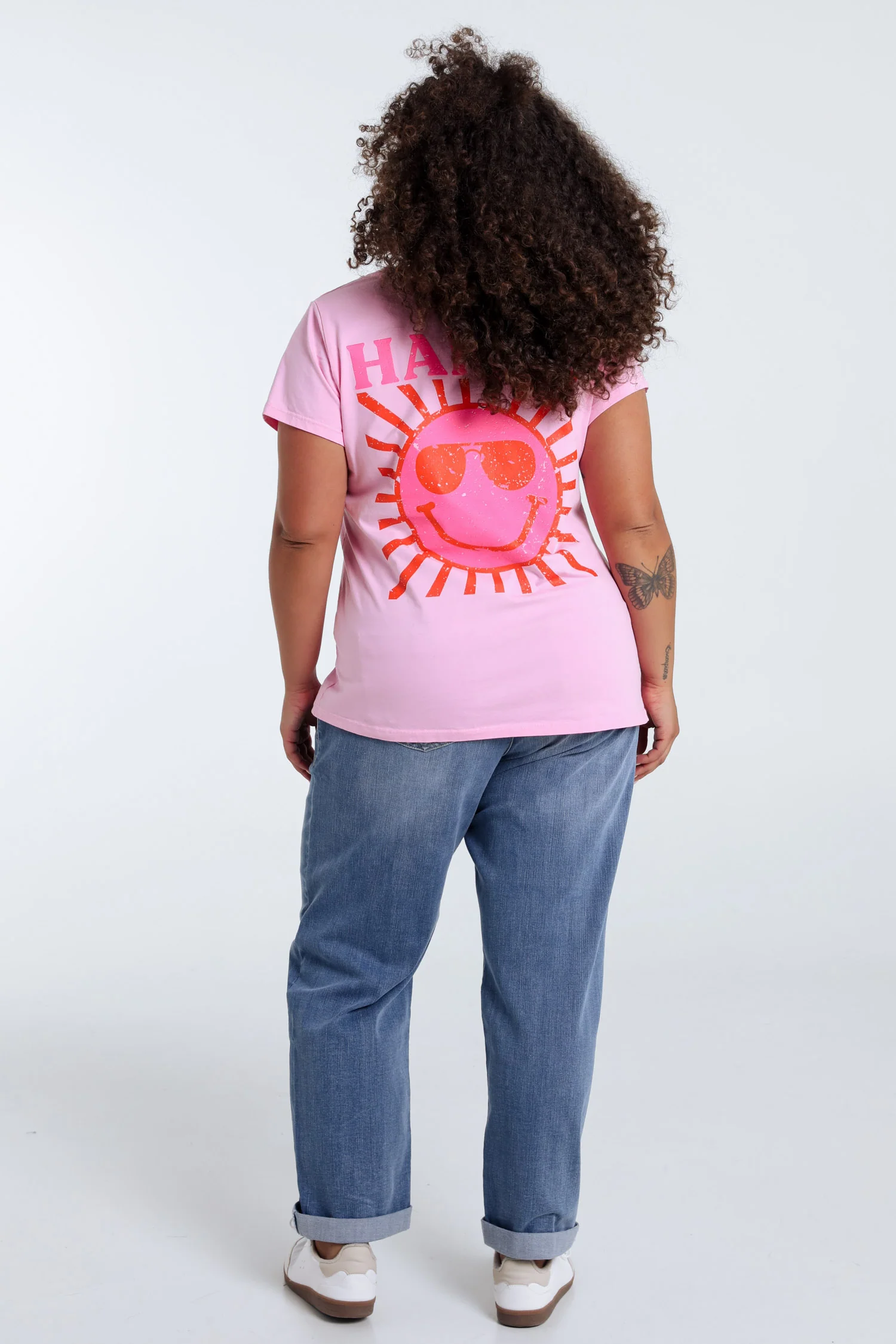 T-shirt en coton uni avec imprimé soleil - Image 2