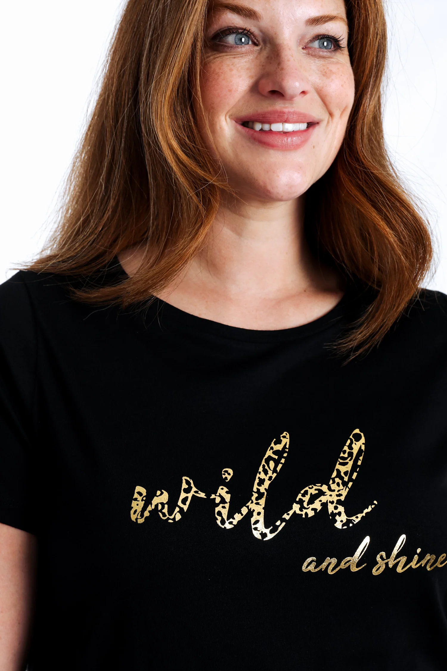 T-shirt en coton uni avec imprimé Wild and shine - Image 4