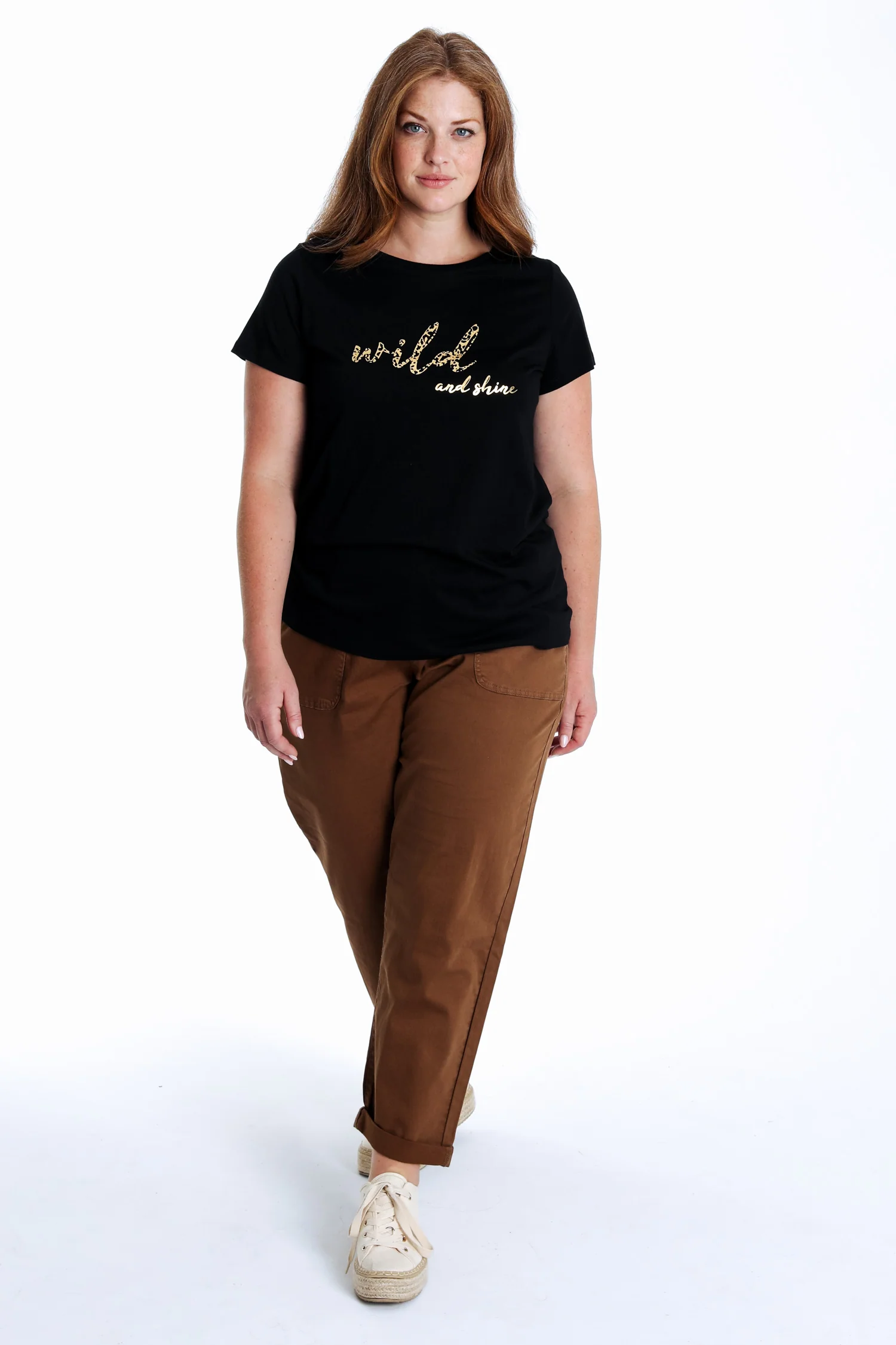 T-shirt en coton uni avec imprimé Wild and shine - Image 7