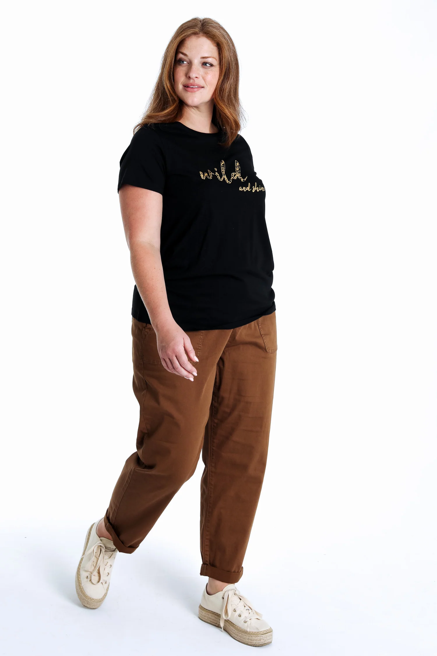 T-shirt en coton uni avec imprimé Wild and shine - Image 9