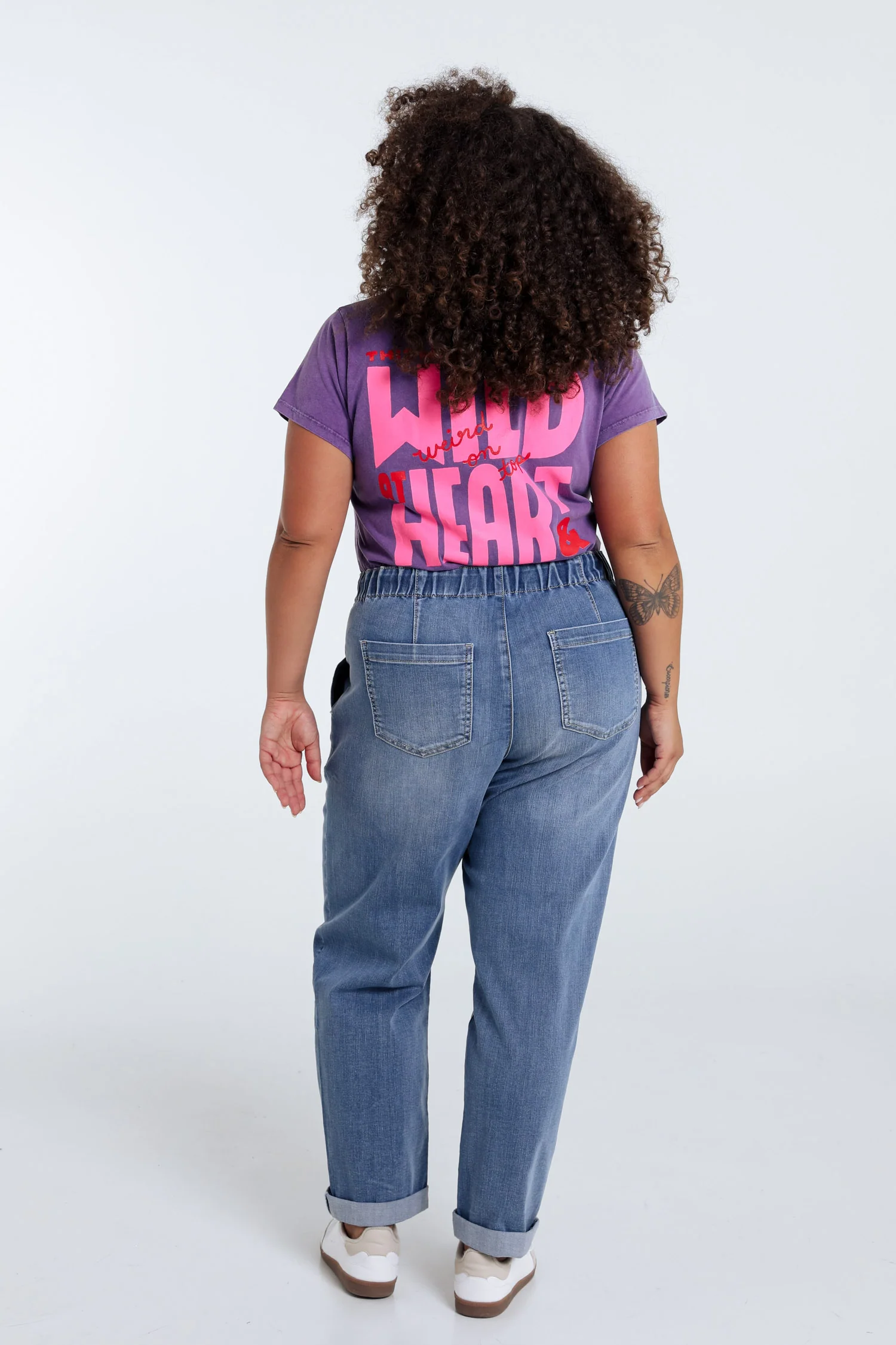 T-shirt en coton uni avec message Wild heart - Image 2