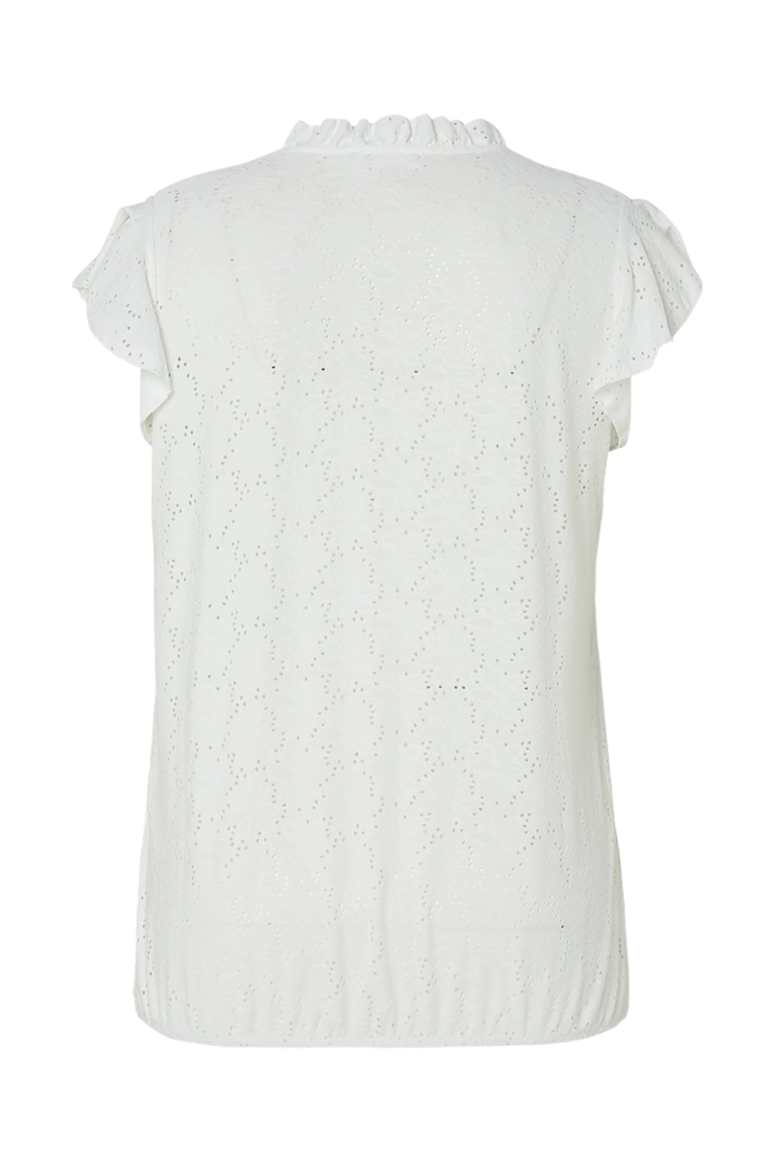 T-shirt en dentelle uni avec volants - Image 11