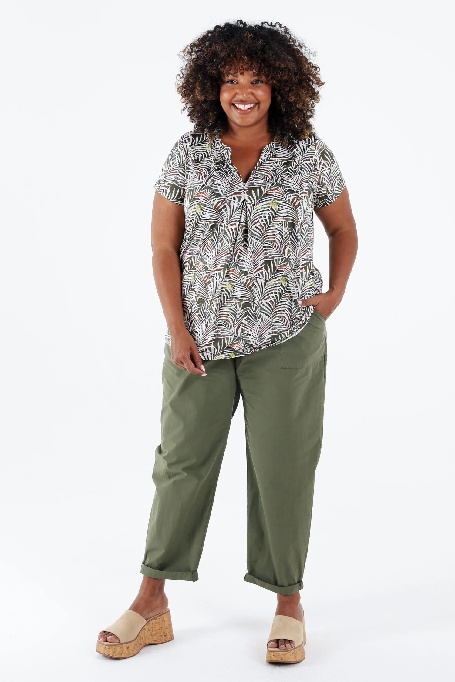 T-shirt en maille froide imprimé feuillage - Image 18