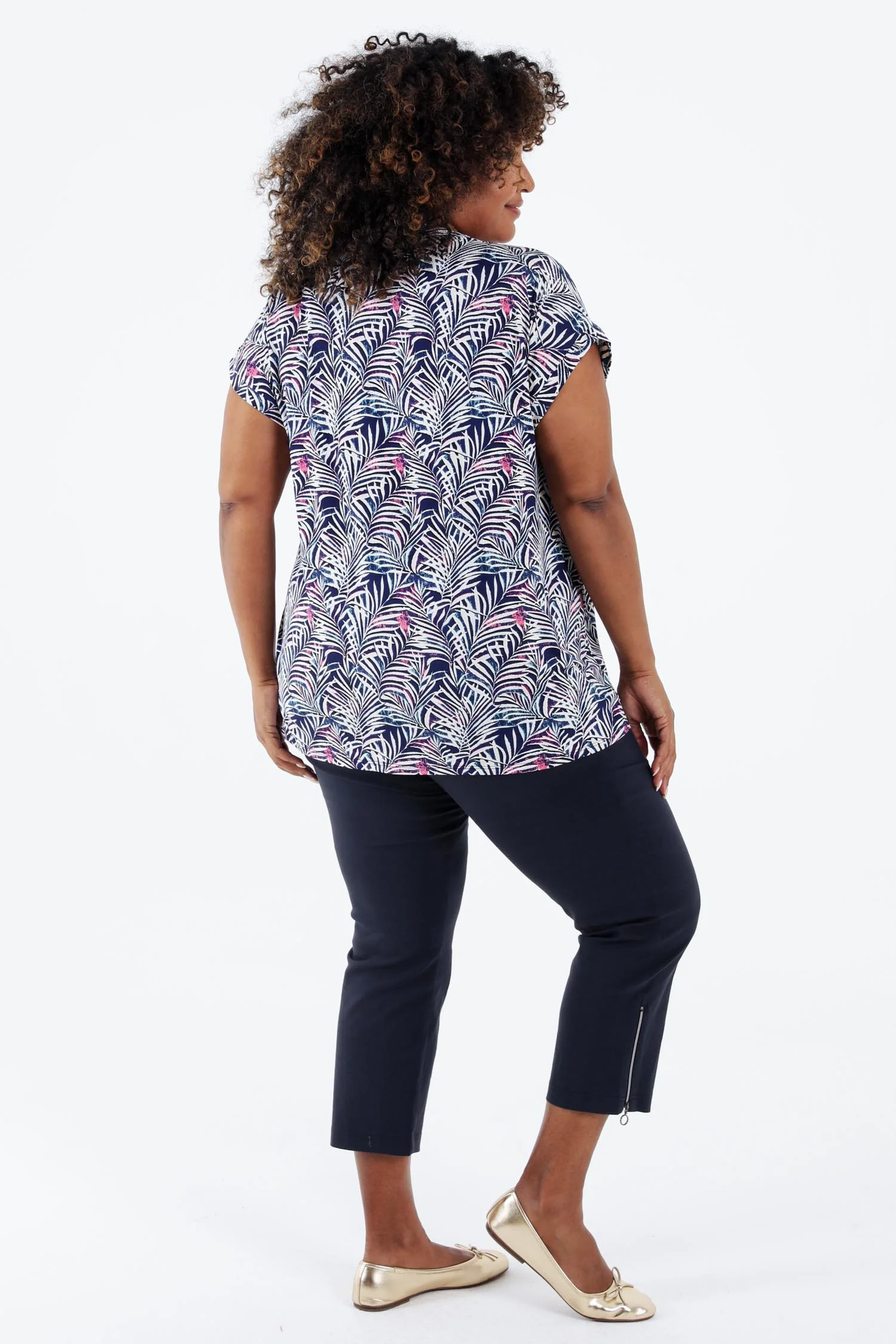 T-shirt en maille froide imprimé feuillage - Image 2