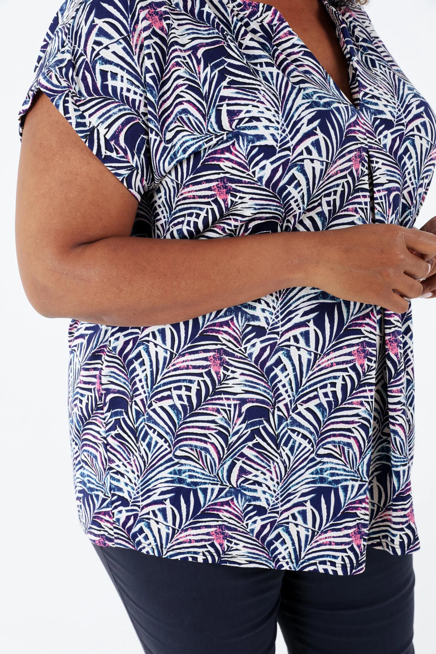 T-shirt en maille froide imprimé feuillage - Image 5