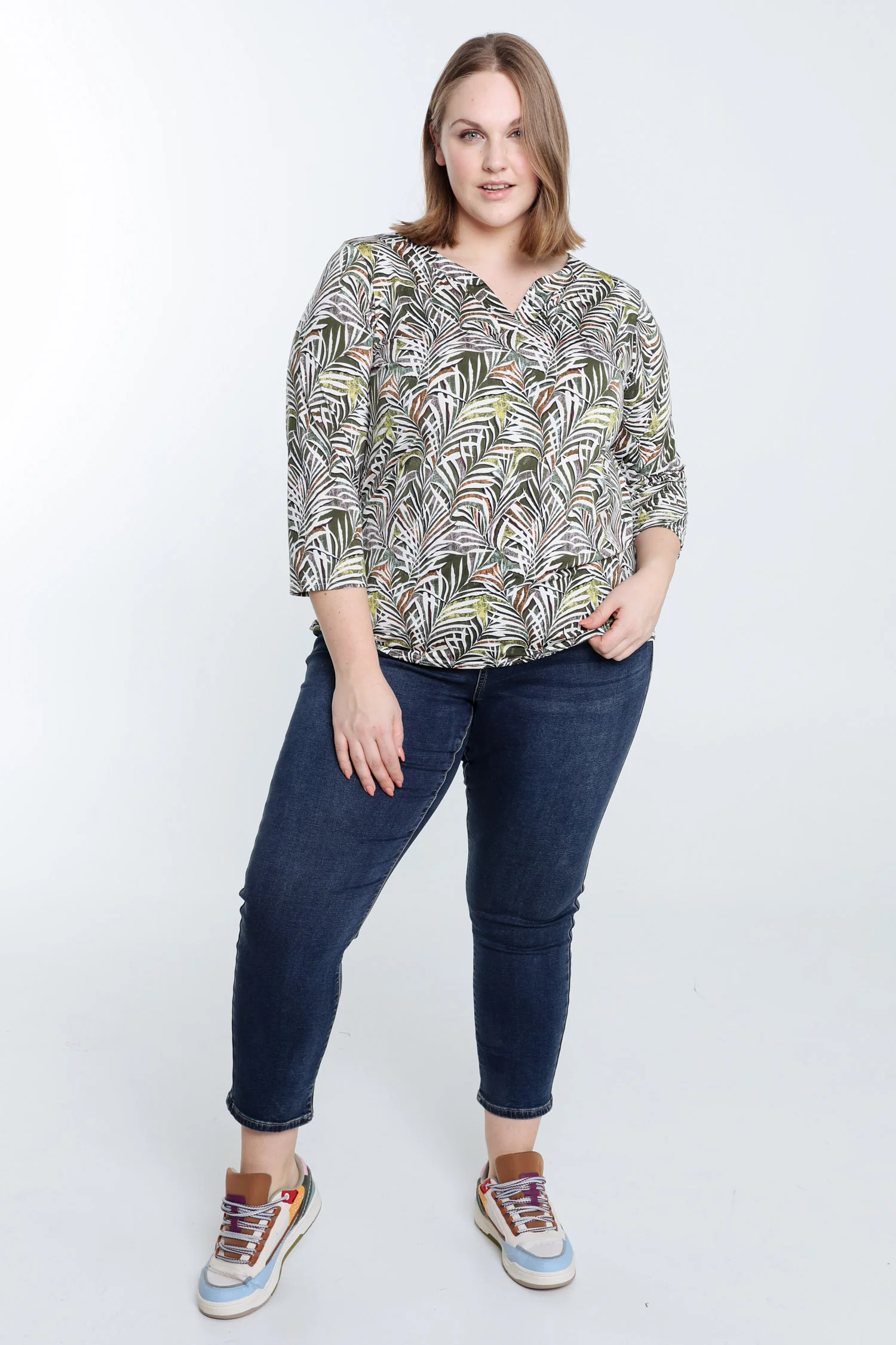 T-shirt en maille froide imprimé feuilles - Image 9
