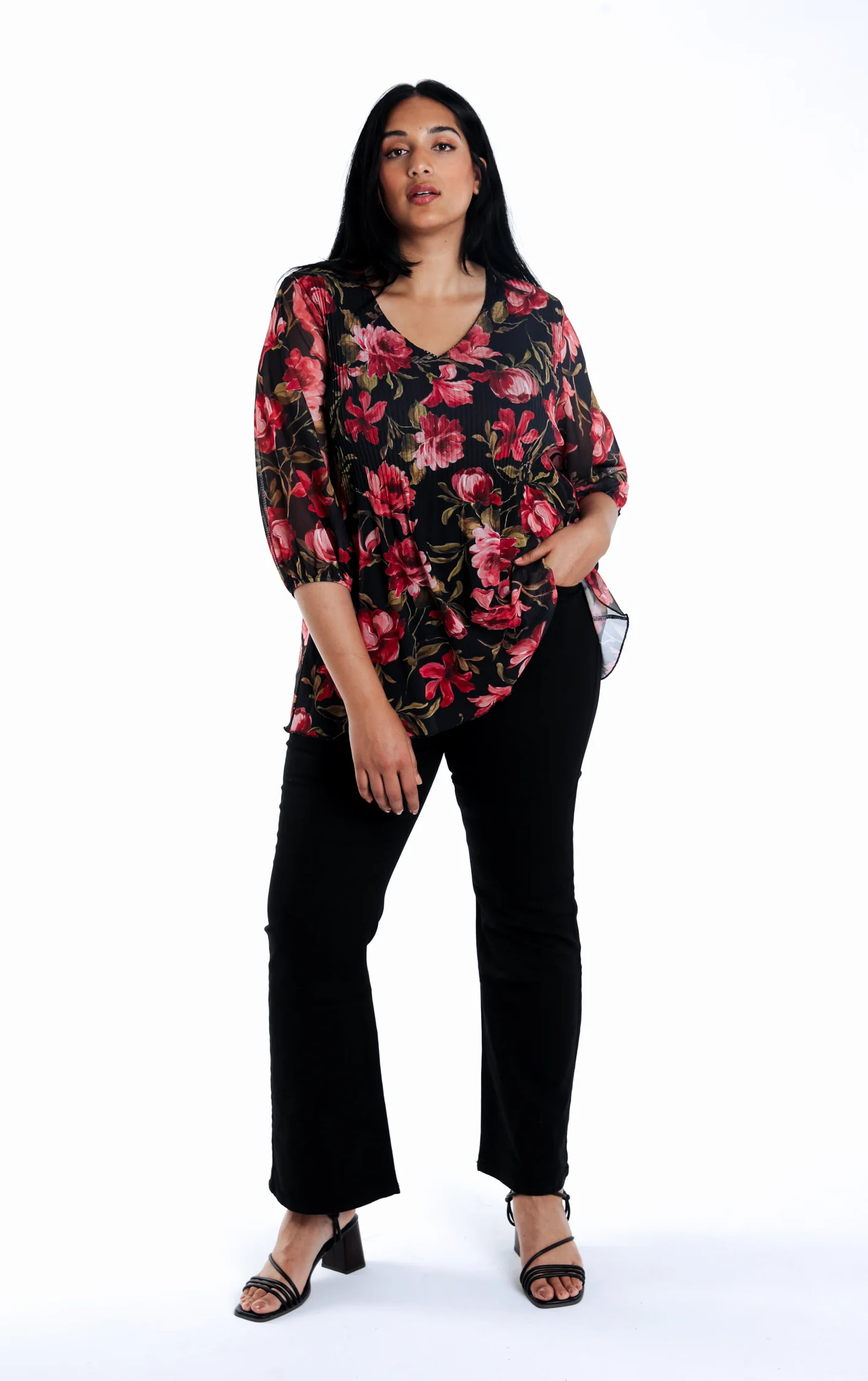 T-shirt en résille imprimé fleurs - Image 6