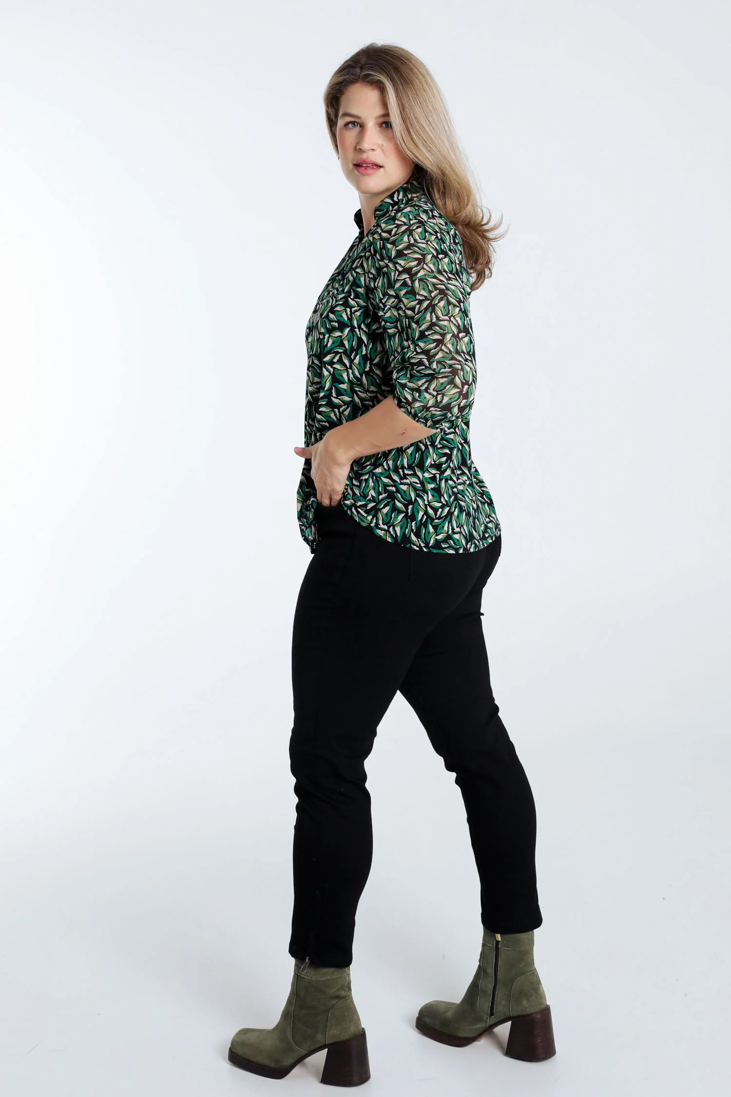T-shirt imprimé feuilles - Image 2