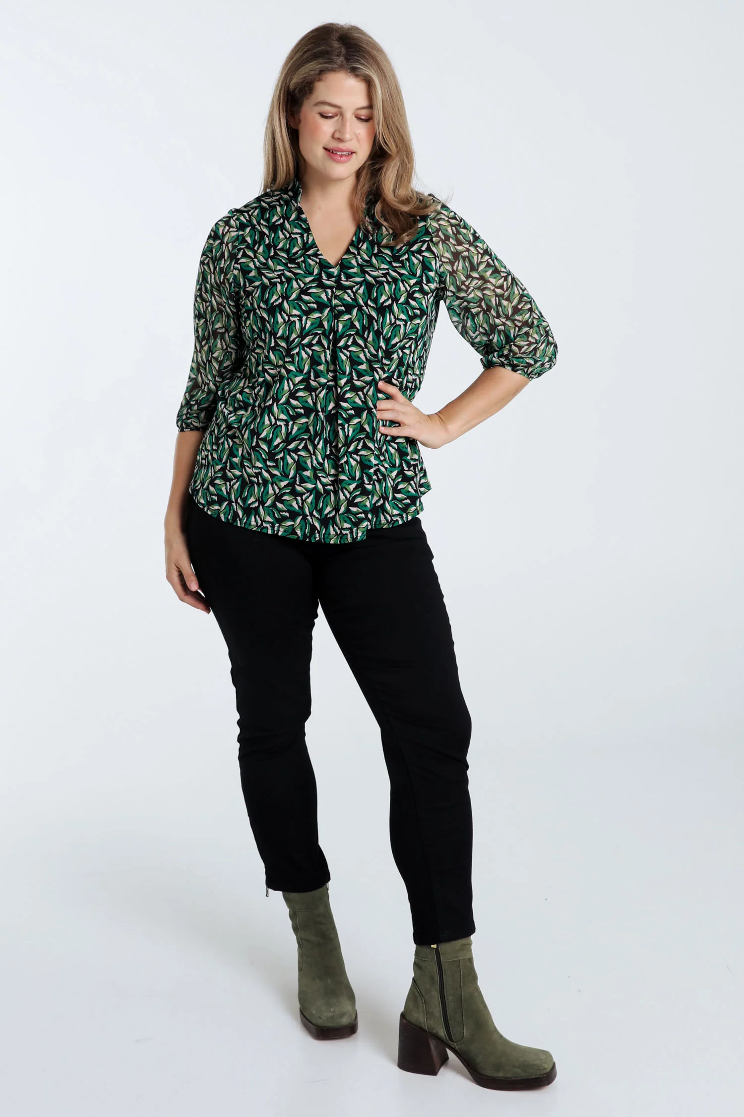 T-shirt imprimé feuilles - Image 7