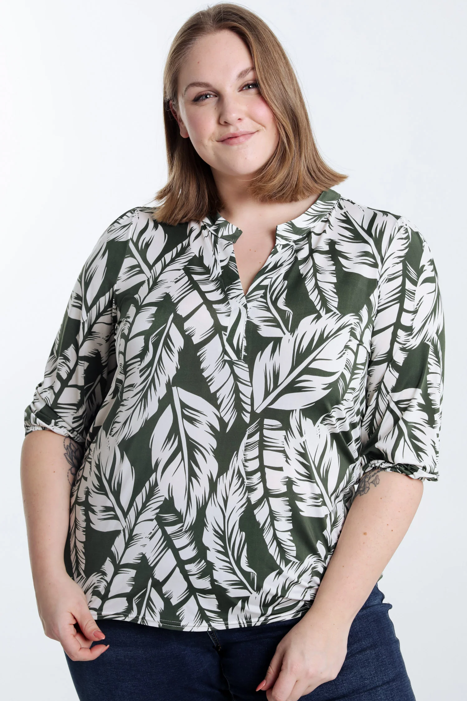 T-shirt imprimé feuilles