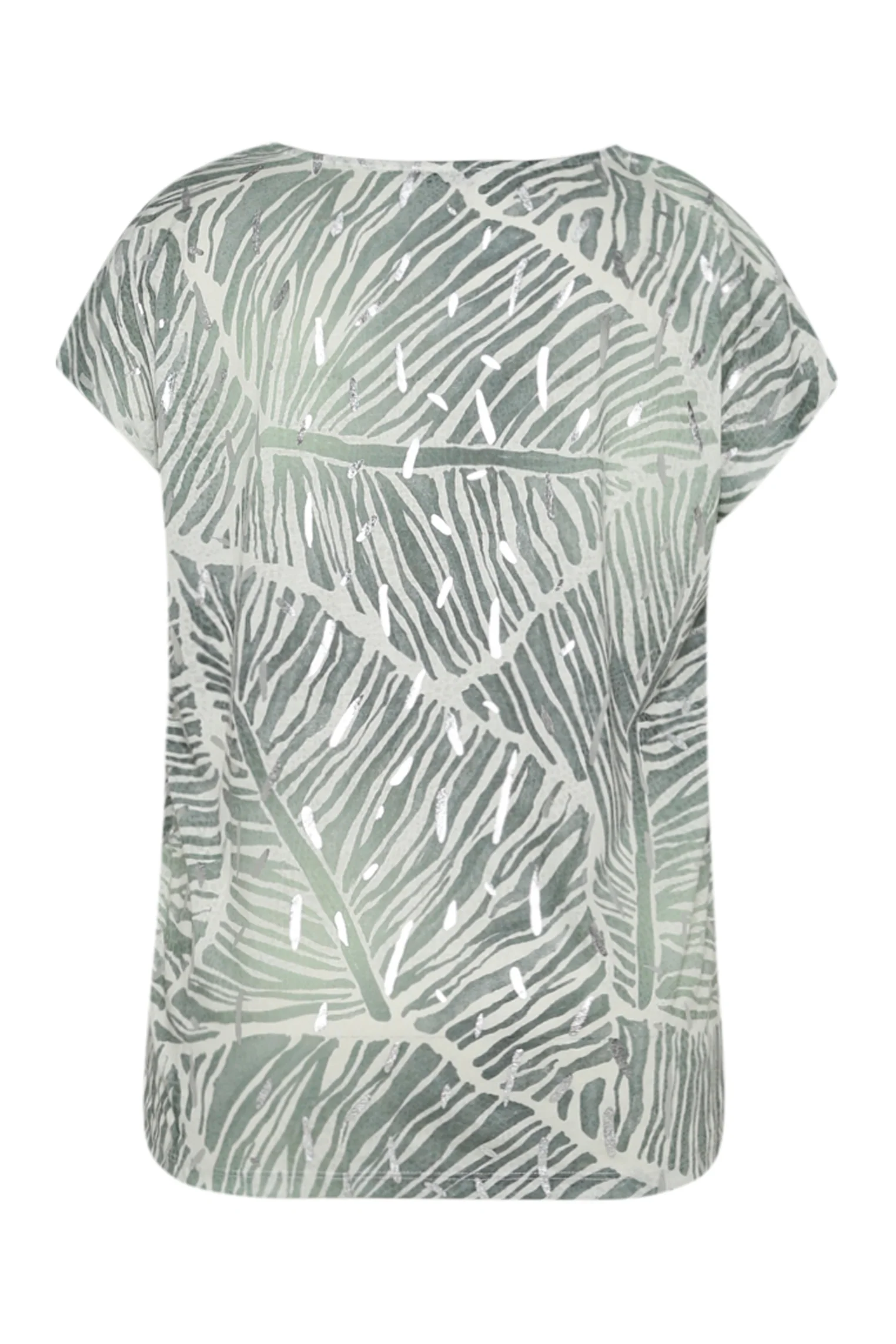 T-shirt imprimé feuilles en foil - Image 11