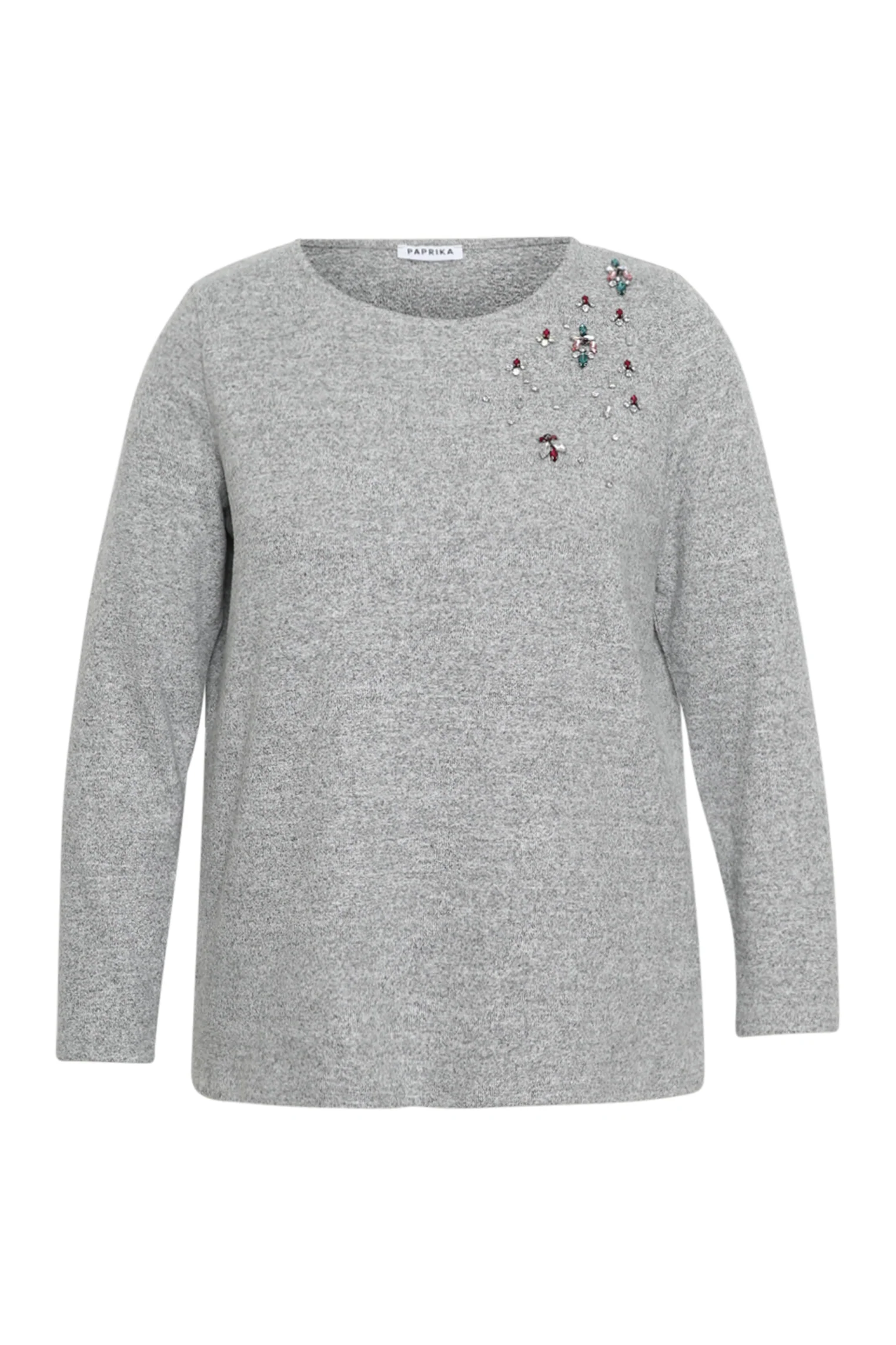 T-shirt maille chaude uni avec détail bijoux - Image 8