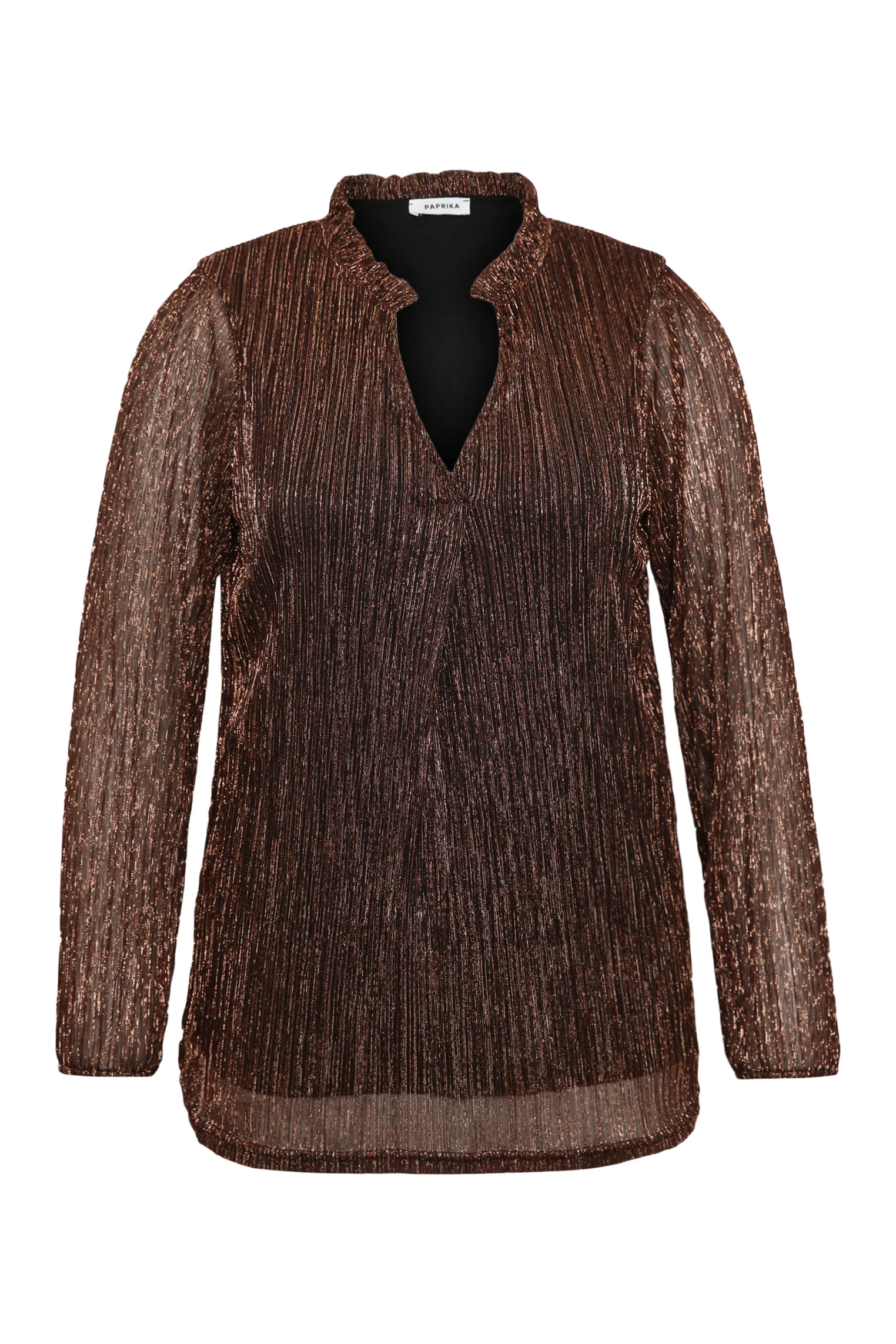 T-shirt plissé uni avec lurex - Image 8