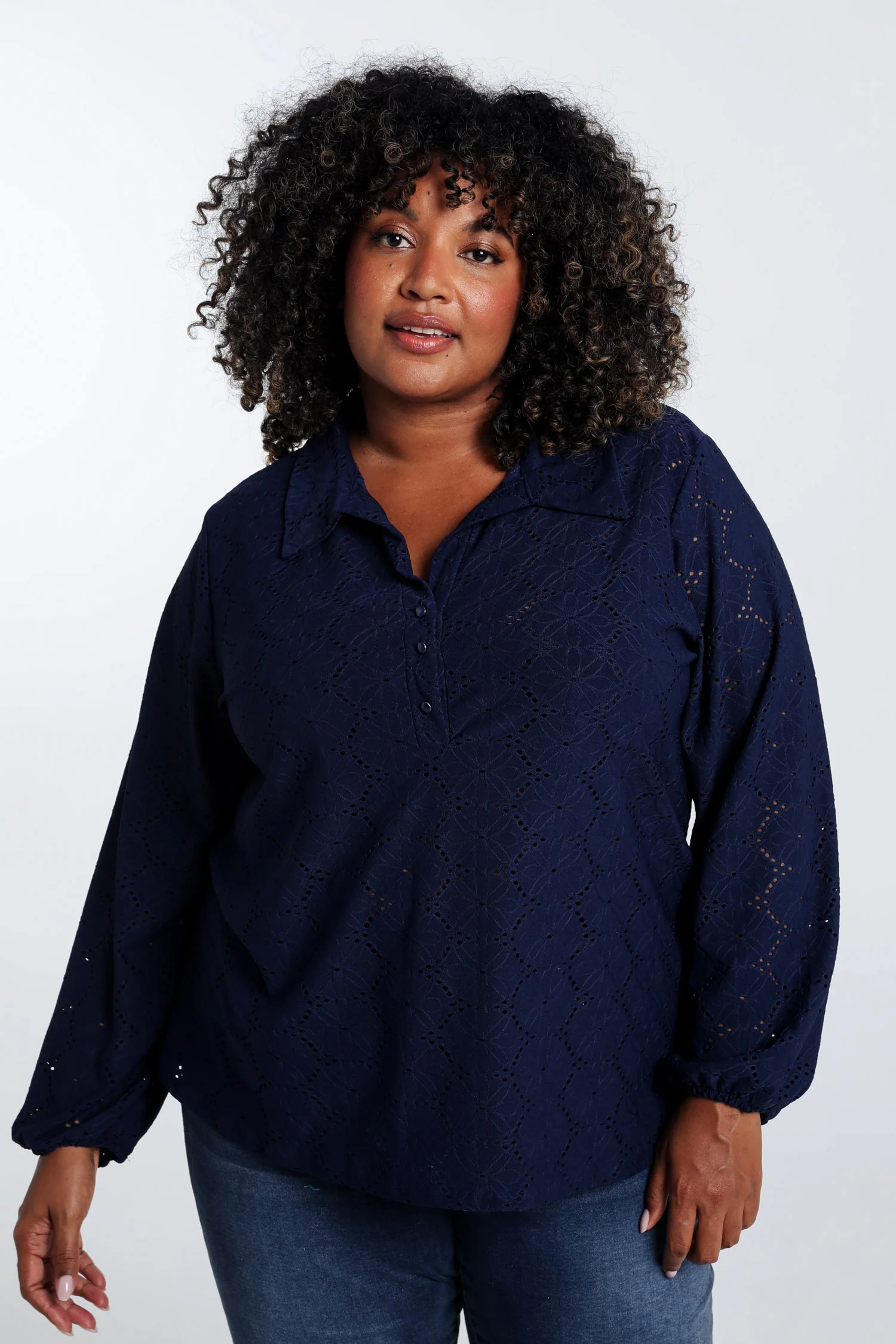 T-shirt uni ajouré