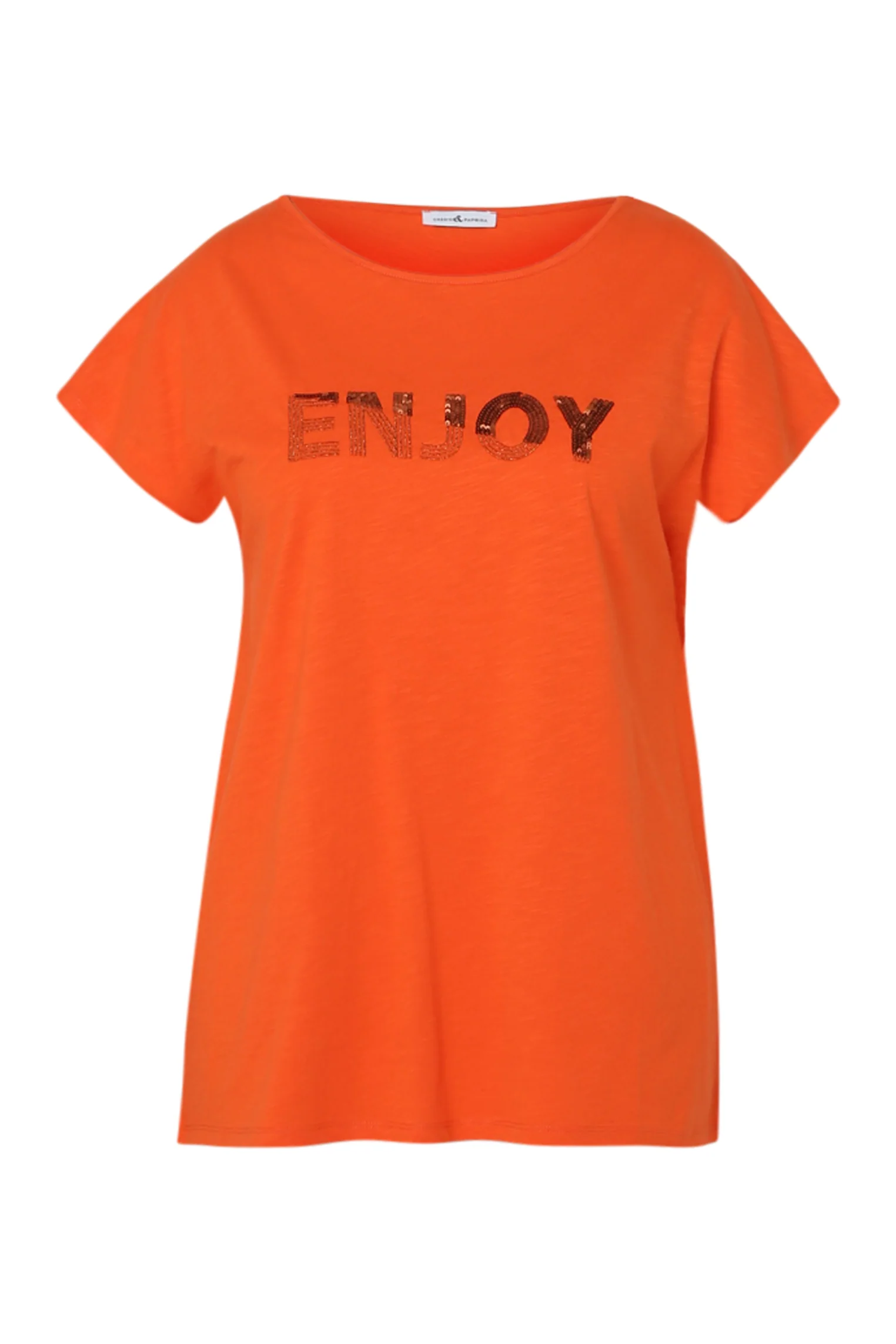T-shirt uni avec broderie Enjoy et sequins - Image 32