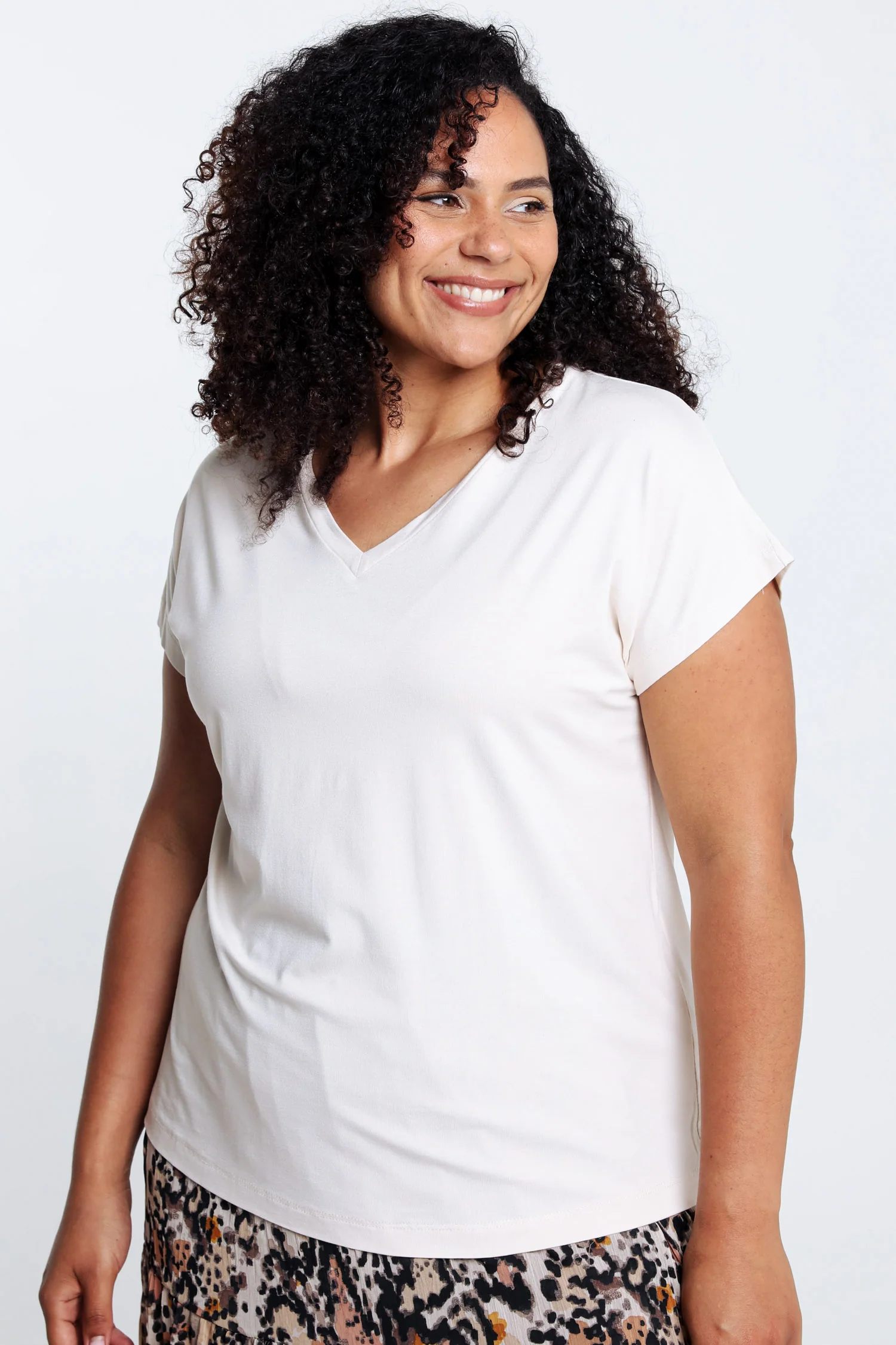 T-shirt uni en viscose