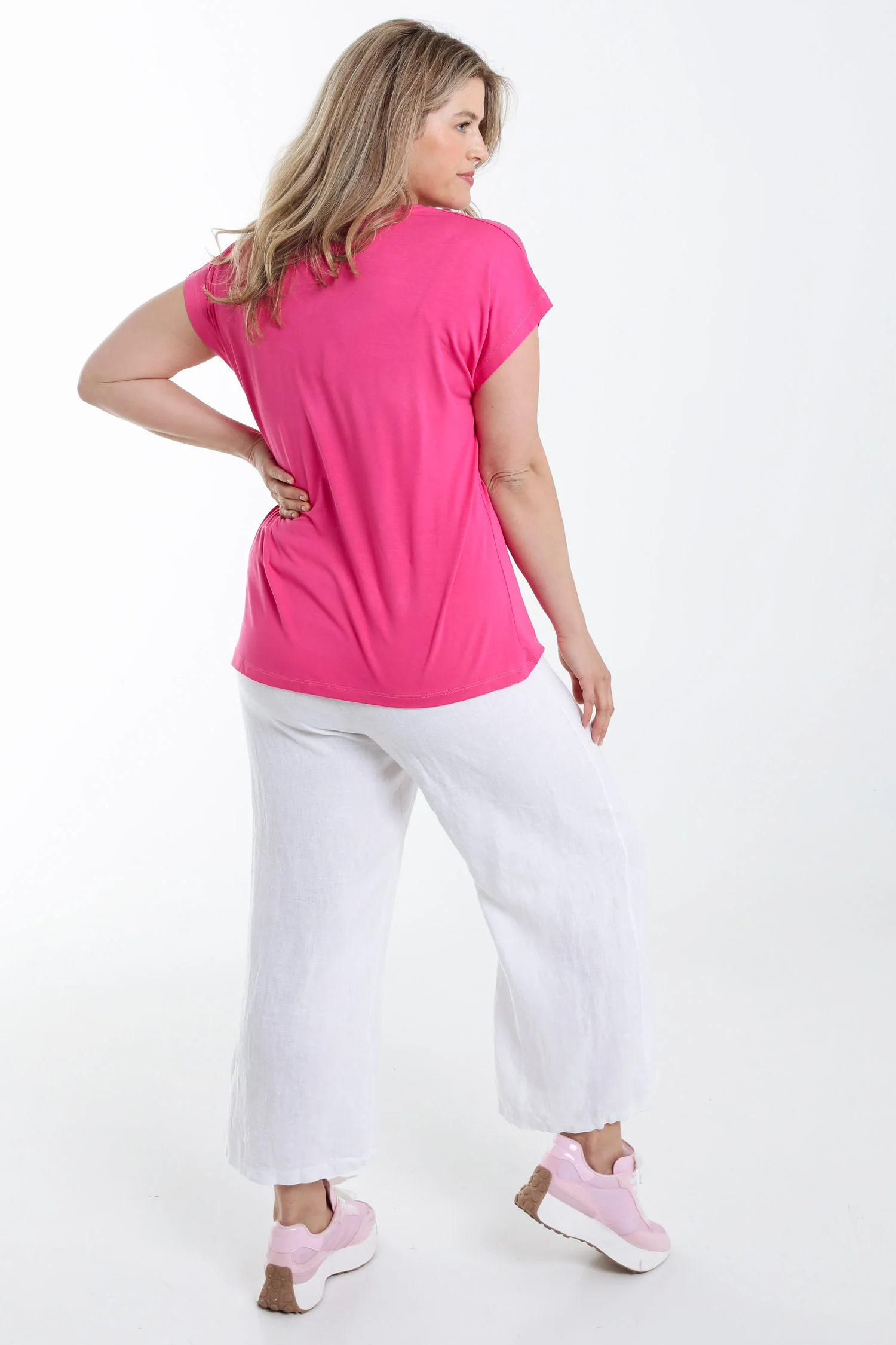 T-shirt uni en viscose - Image 23