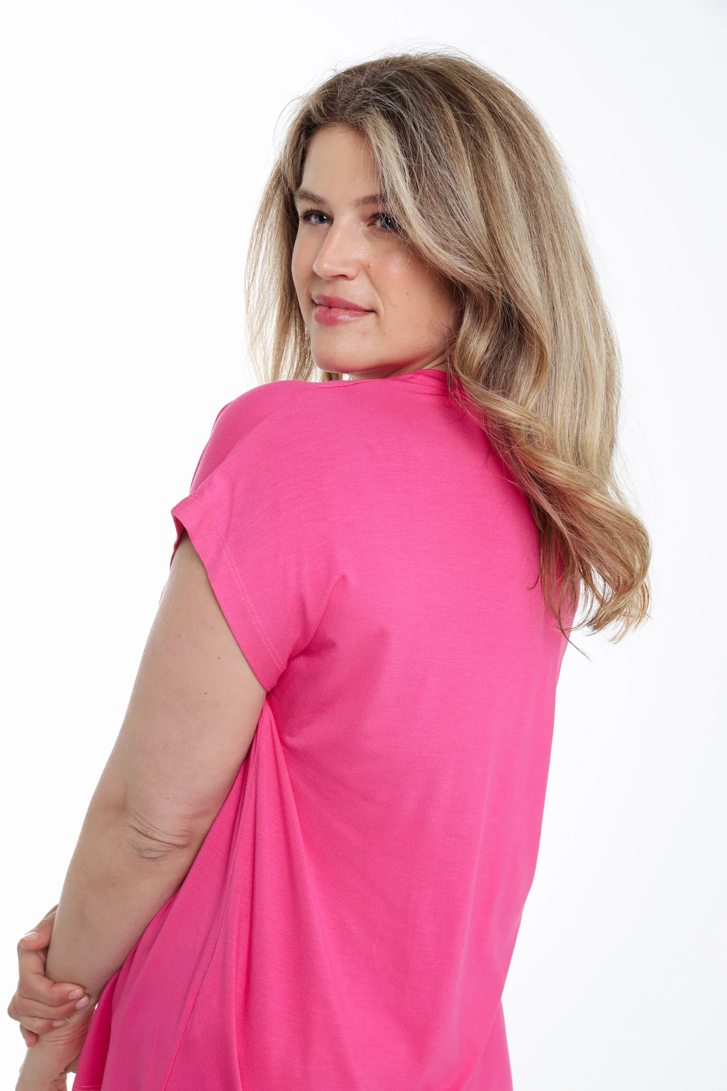 T-shirt uni en viscose - Image 26