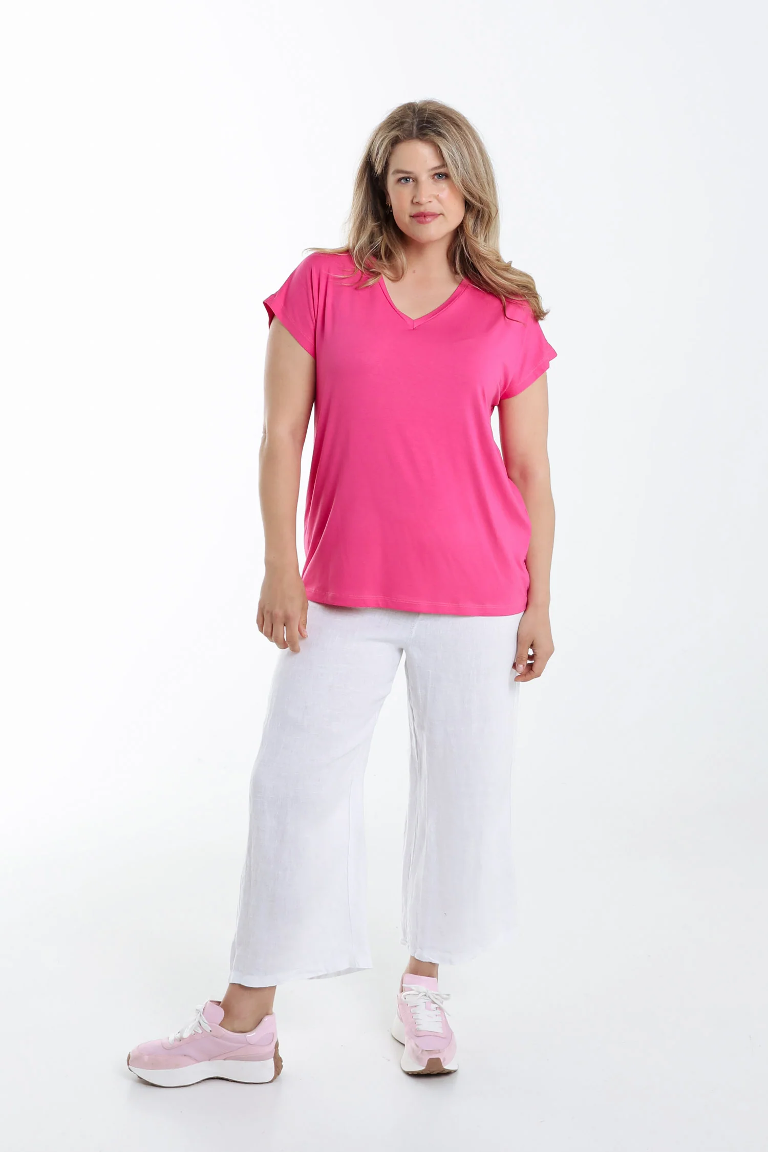 T-shirt uni en viscose - Image 28