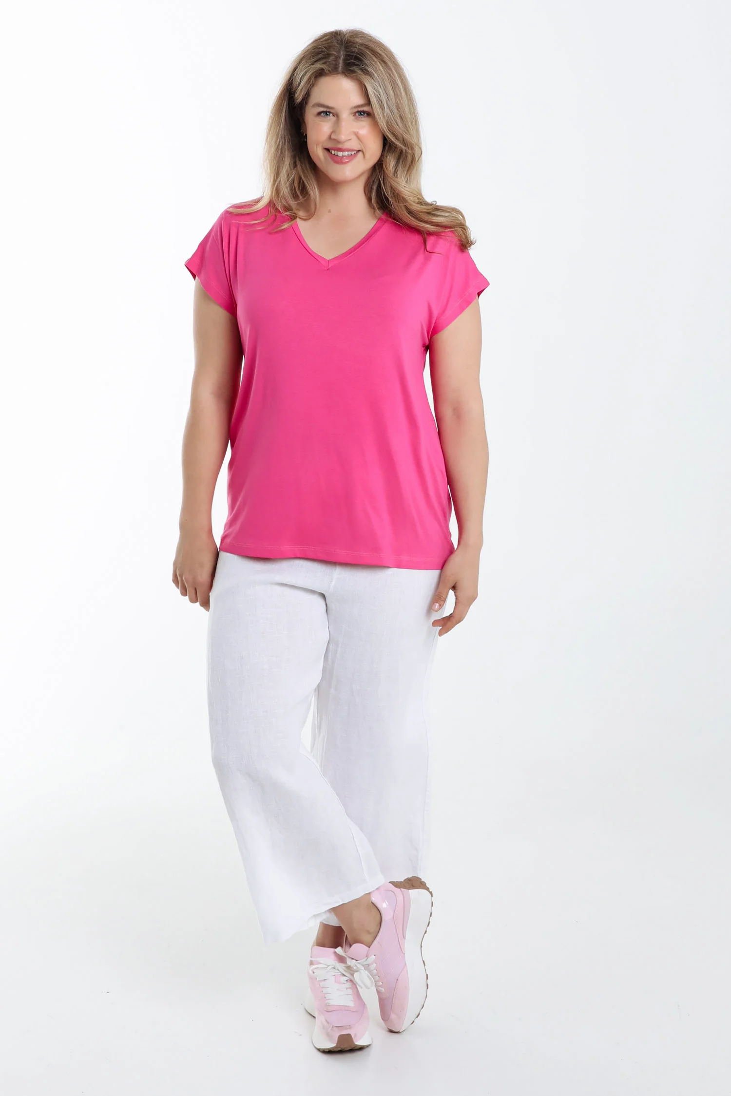 T-shirt uni en viscose - Image 29