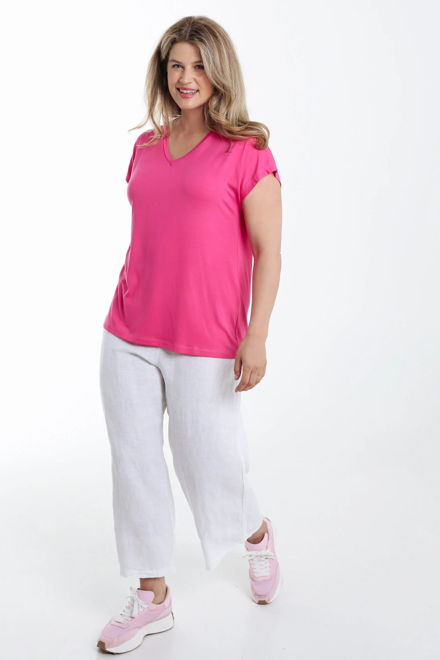 T-shirt uni en viscose - Image 30