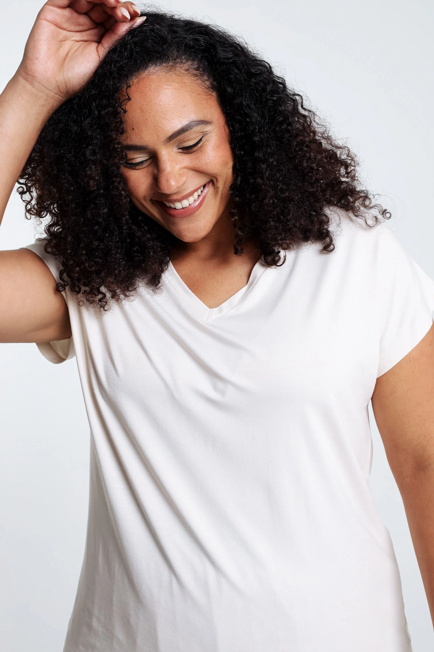 T-shirt uni en viscose - Image 4