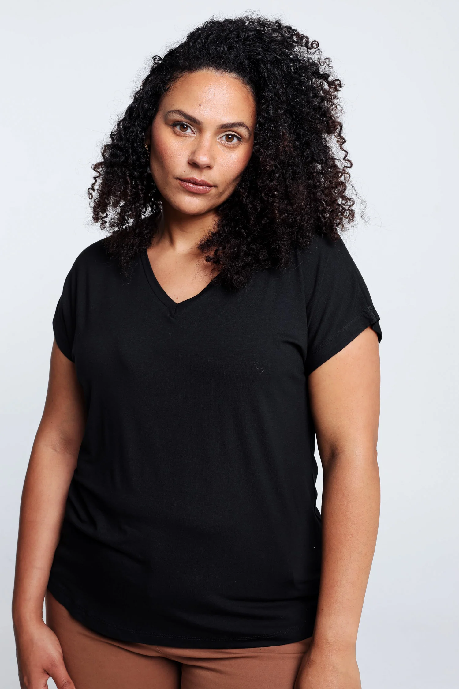 T-shirt uni en viscose - Image 44
