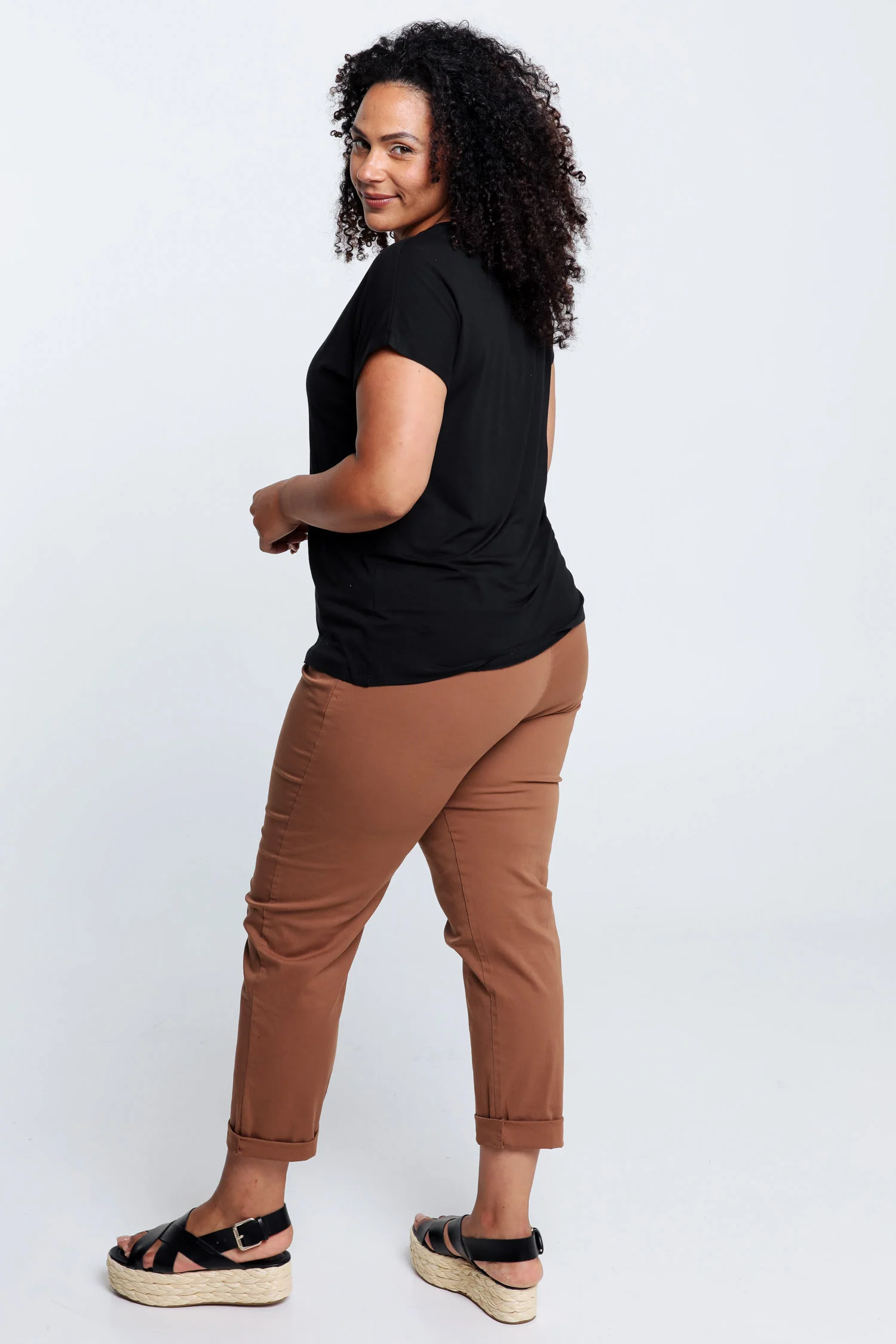 T-shirt uni en viscose - Image 45