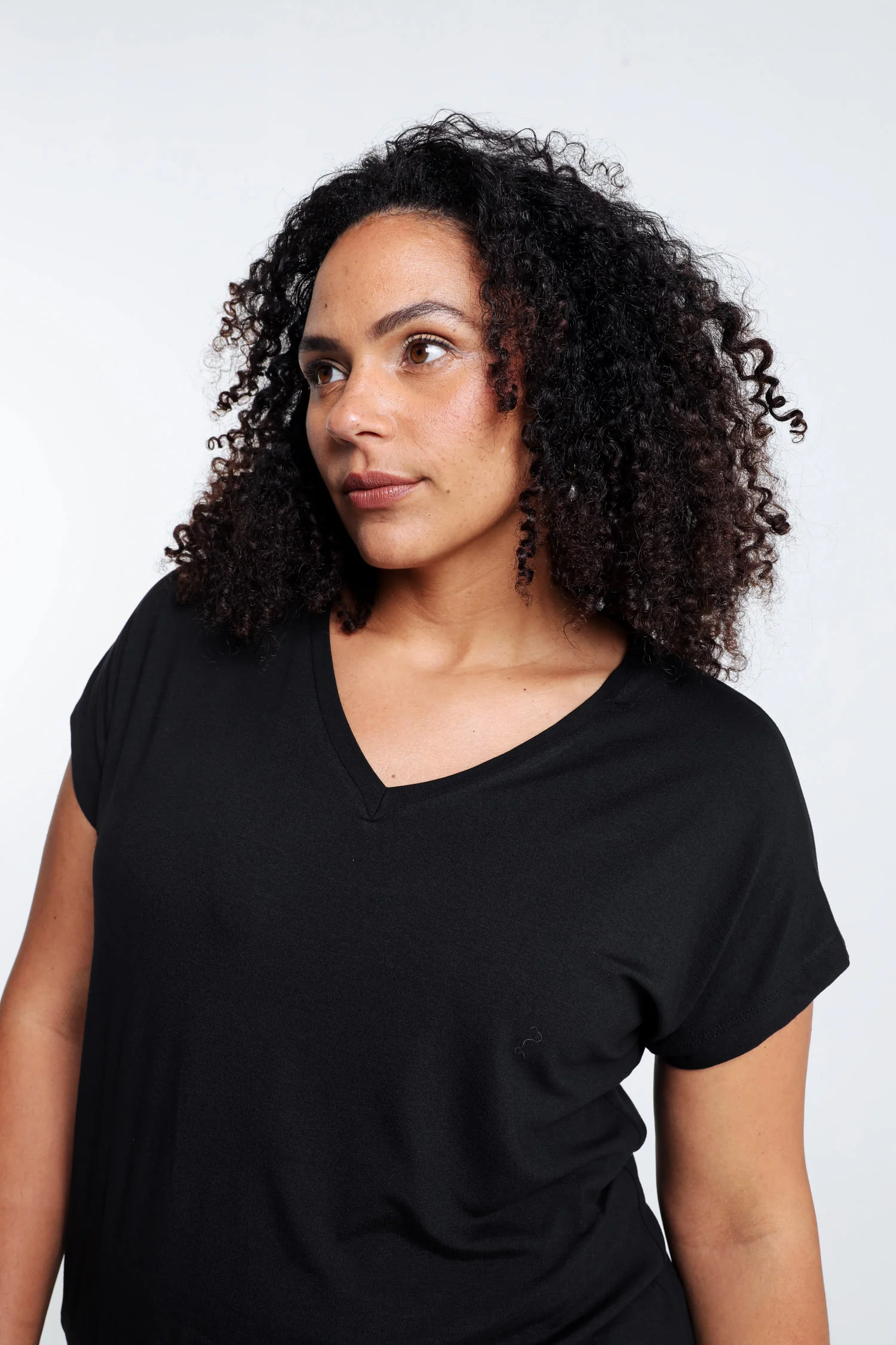 T-shirt uni en viscose - Image 46
