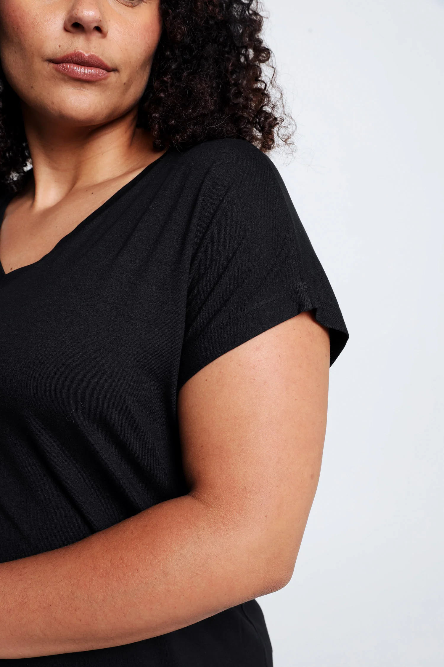T-shirt uni en viscose - Image 47