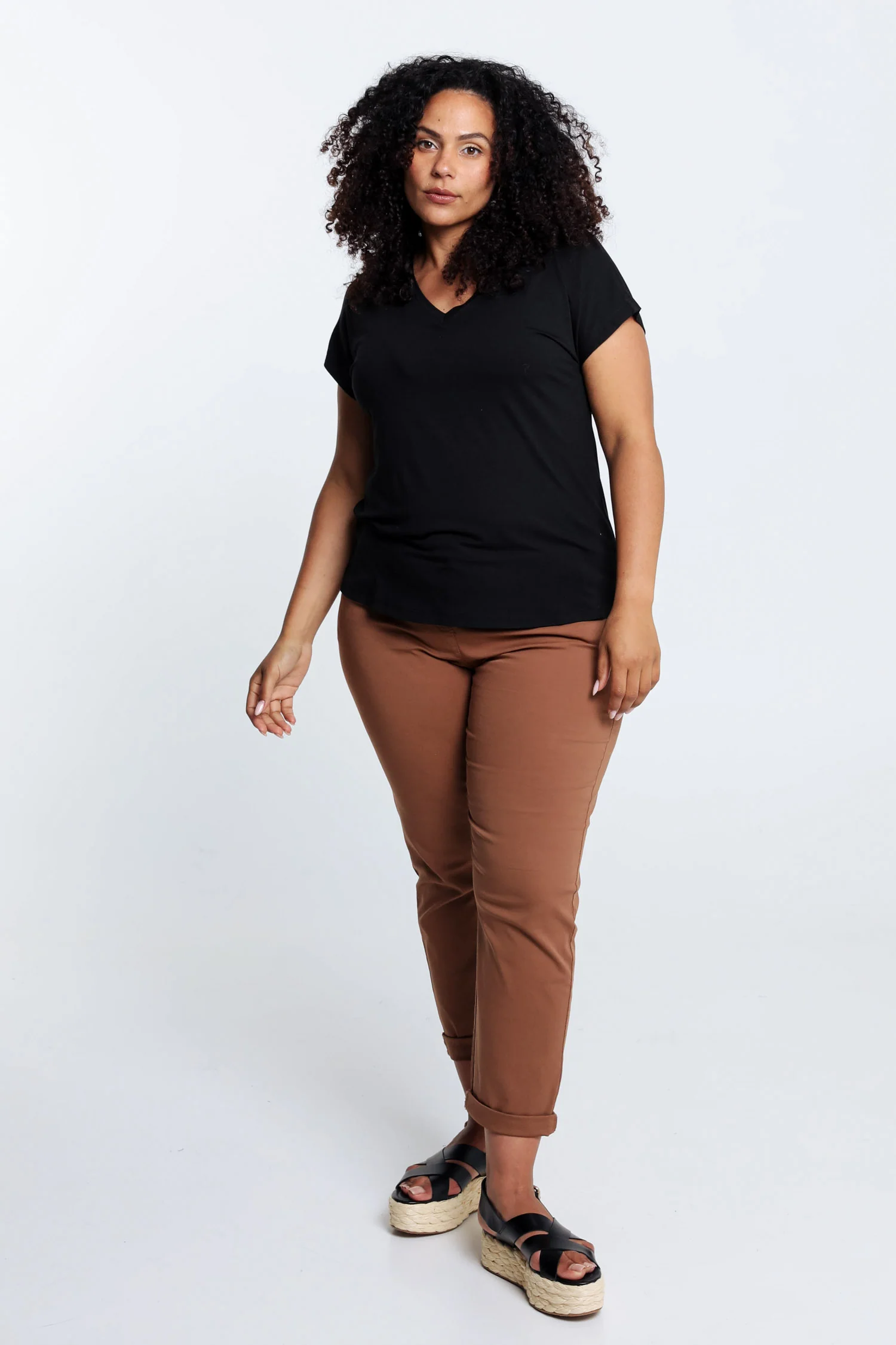 T-shirt uni en viscose - Image 49